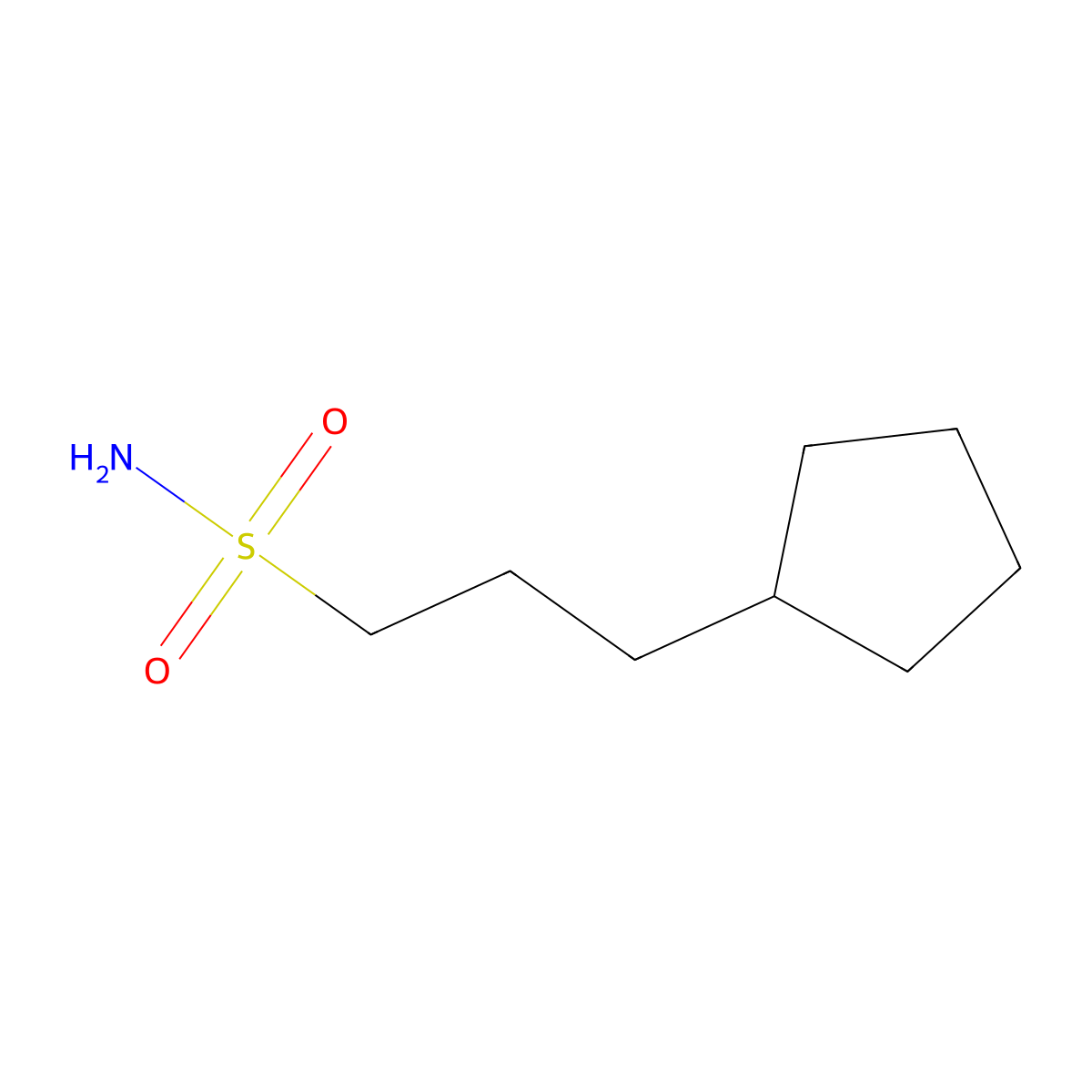 3-Cyclopentylpropane-1-sulfonamide molecular structure, CAS 1565613-43-5