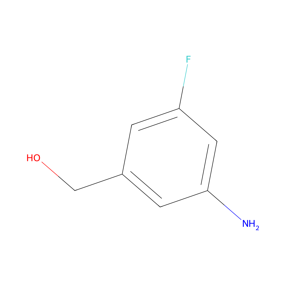 (3-Amino-5-fluorophenyl)methanol molecular structure, CAS 1565613-80-0