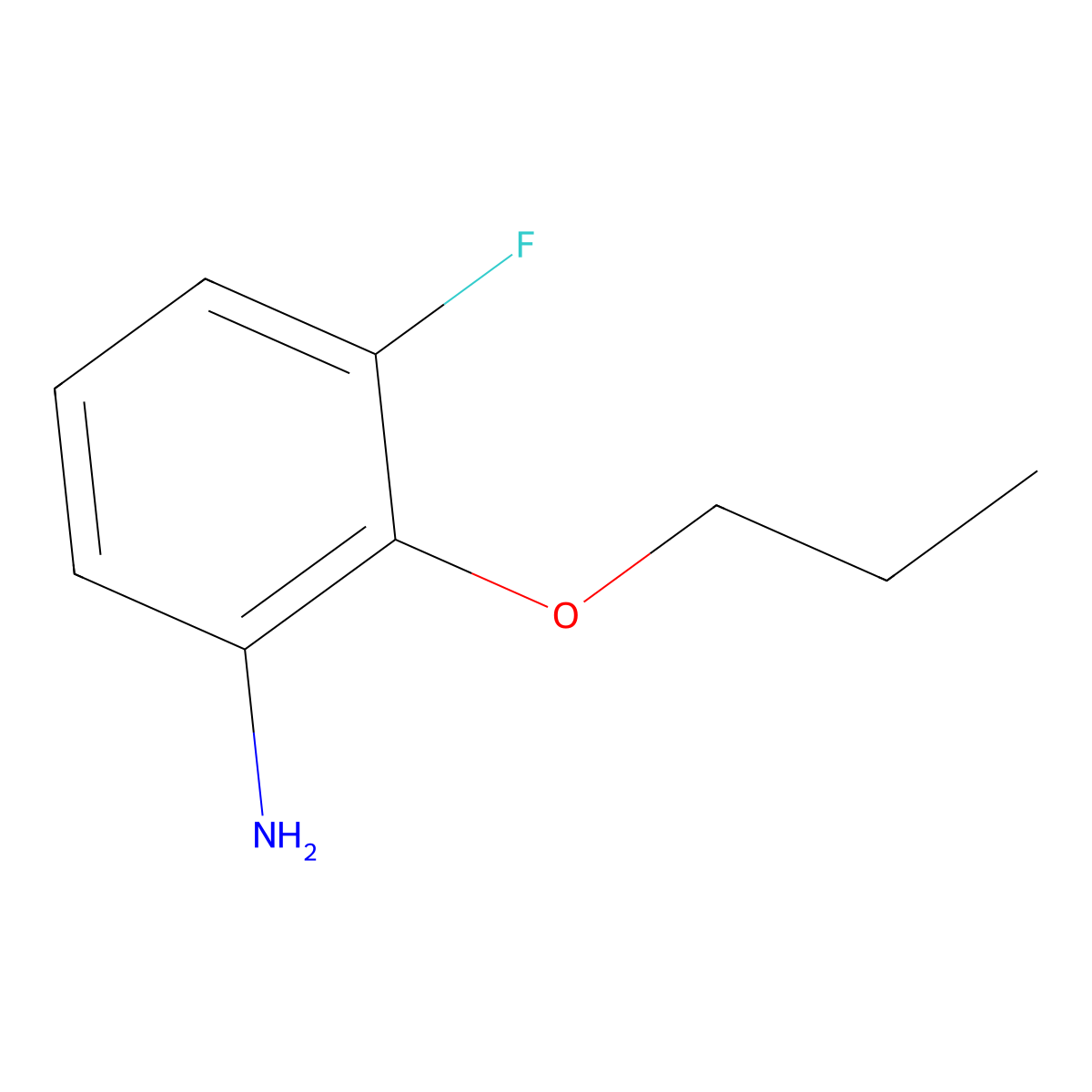 3-Fluoro-2-propoxyaniline molecular structure, CAS 1565626-38-1