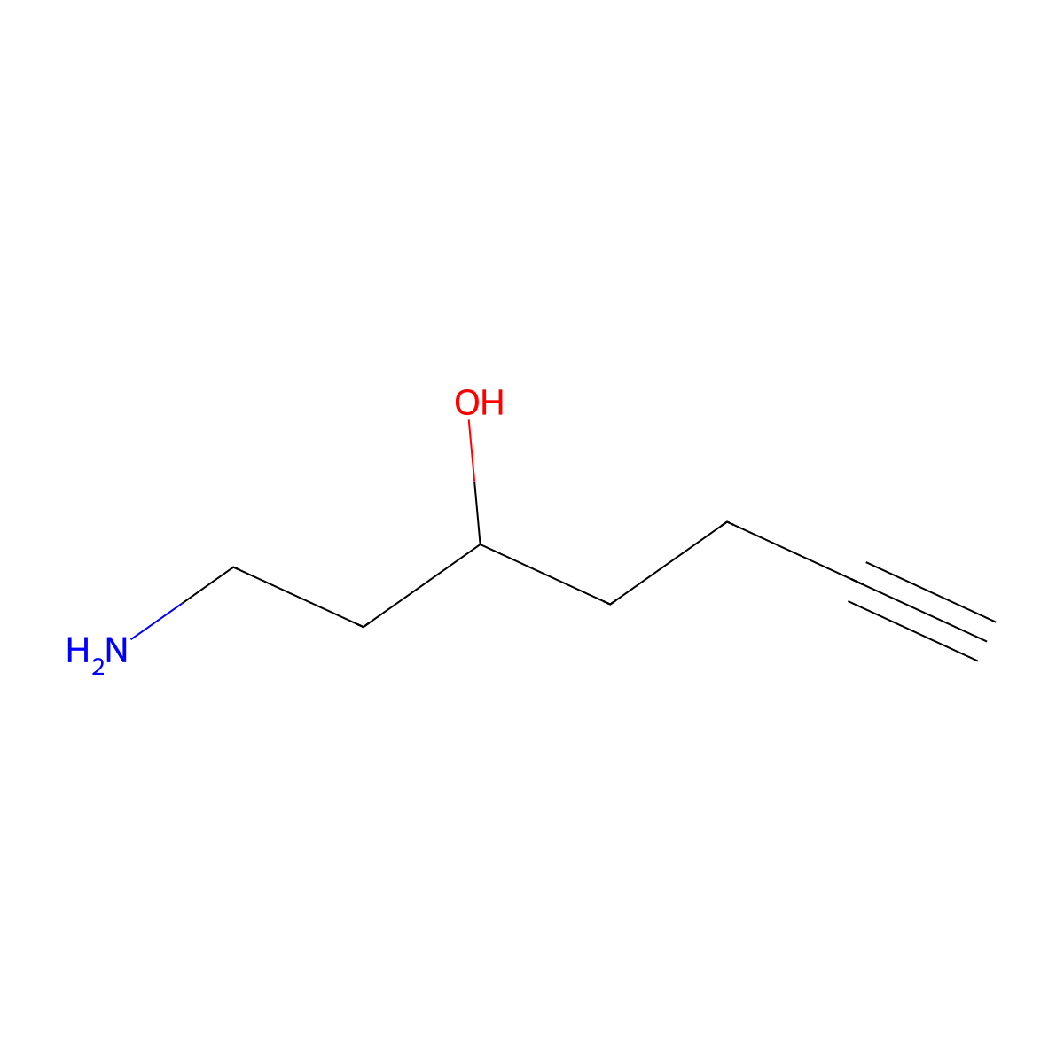 1-Aminohept-6-yn-3-ol molecular structure, CAS 1565628-48-9