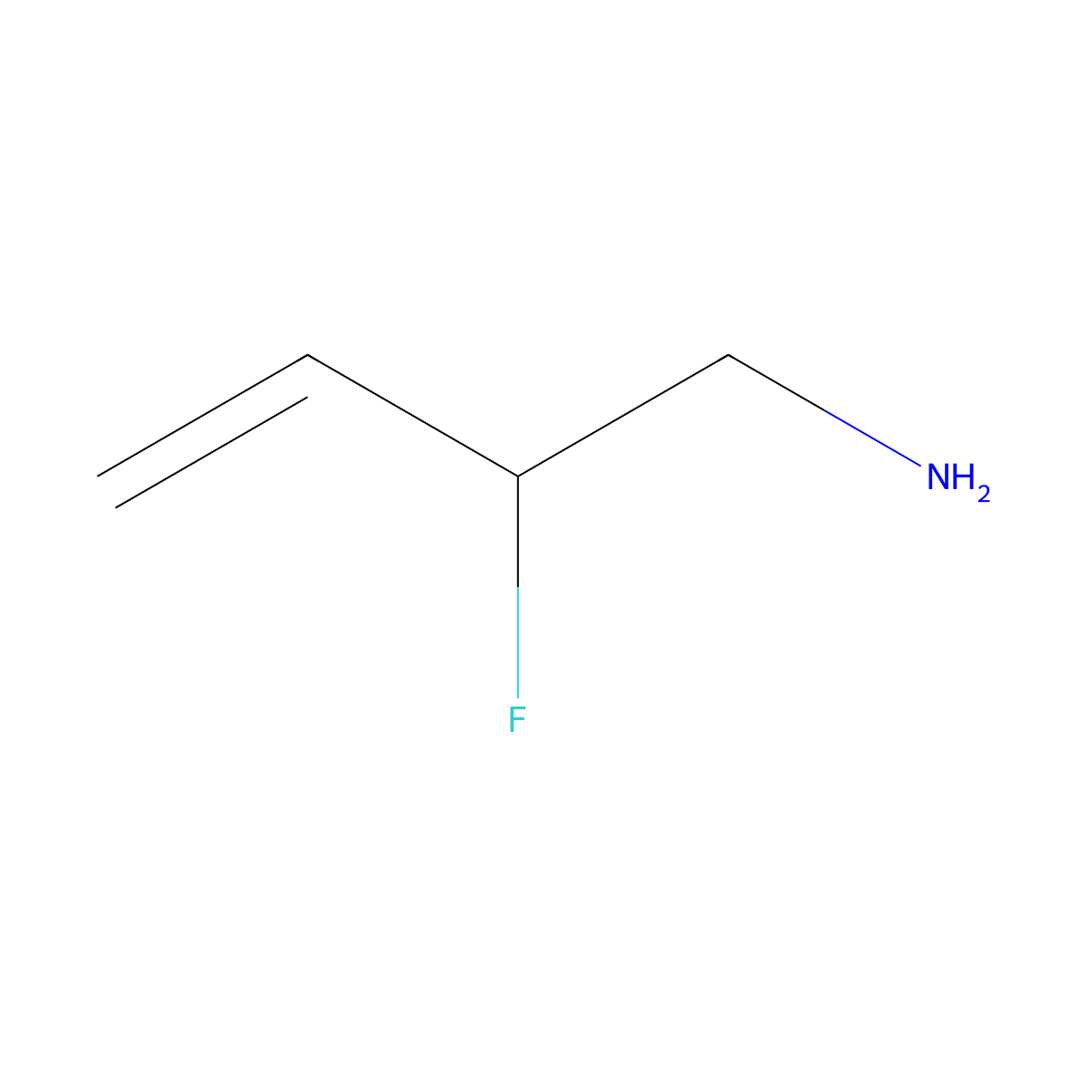2-Fluorobut-3-en-1-amine molecular structure, CAS 1565630-12-7