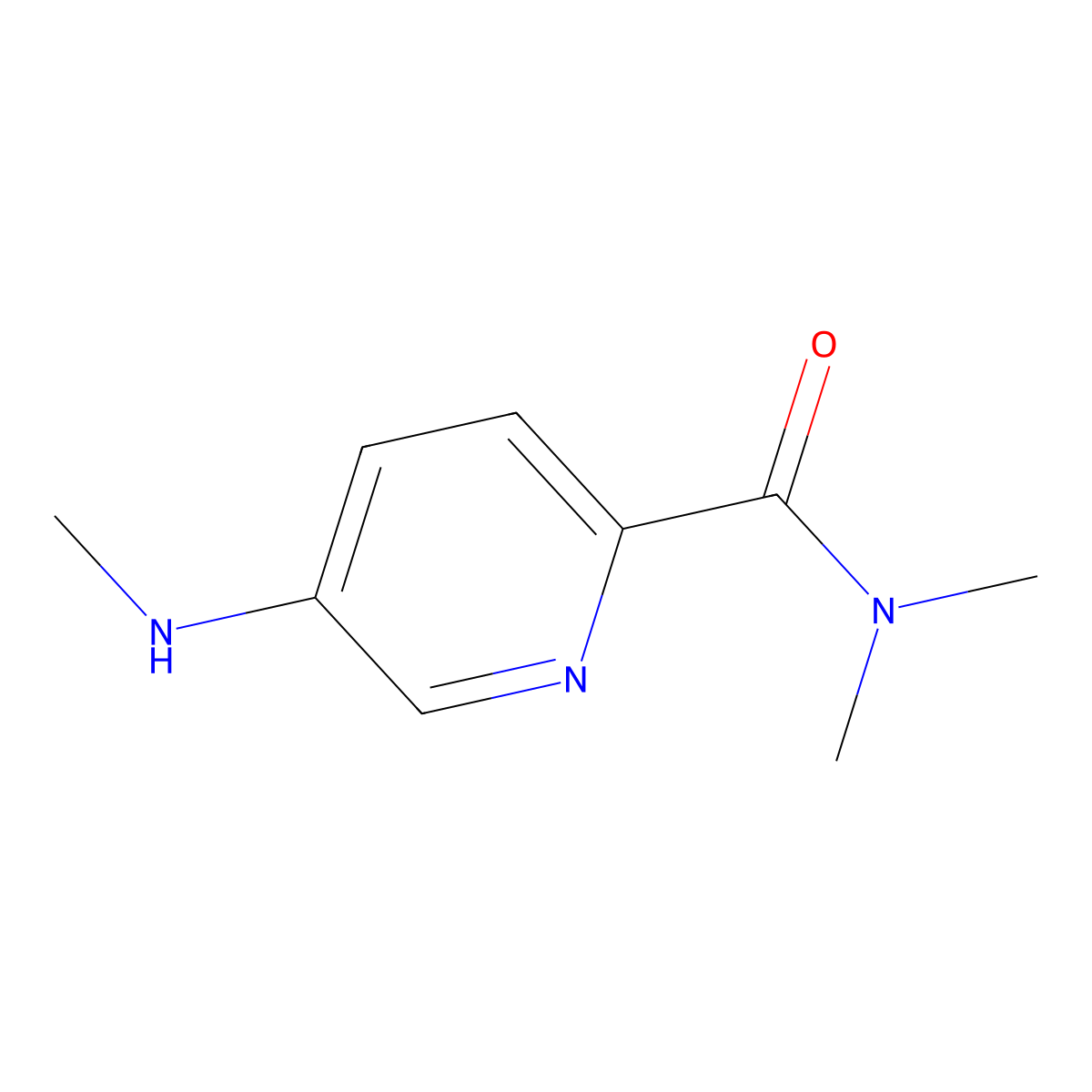 N,N-dimethyl-5-(methylamino)pyridine-2-carboxamide molecular structure, CAS 1565630-46-7