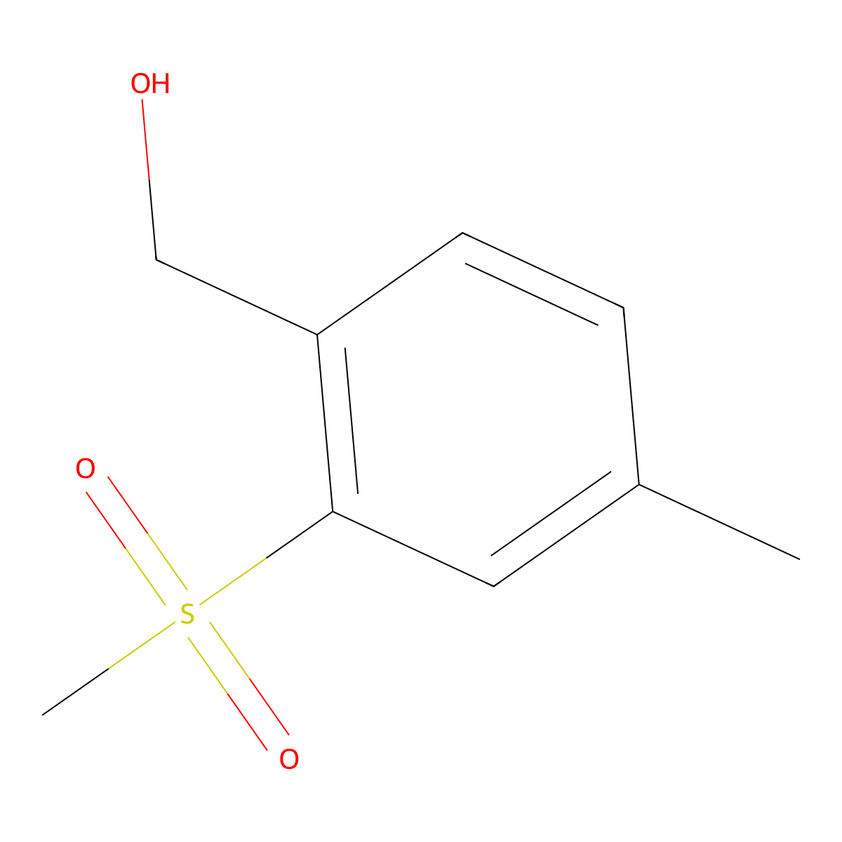 4-Methyl-2-(methylsulfonyl)benzenemethanol molecular structure, CAS 1565638-72-3