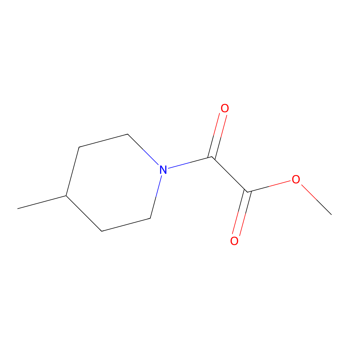Methyl 2-(4-methylpiperidin-1-yl)-2-oxoacetate molecular structure, CAS 1565657-91-1