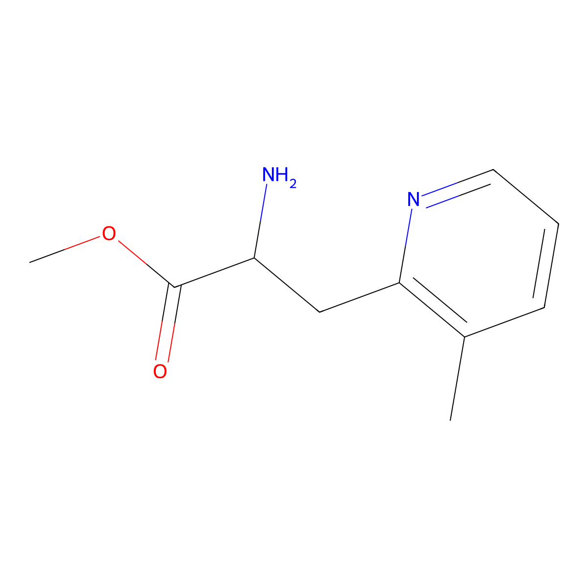 Methyl 2-amino-3-(3-methylpyridin-2-yl)propanoate molecular structure, CAS 1565660-55-0