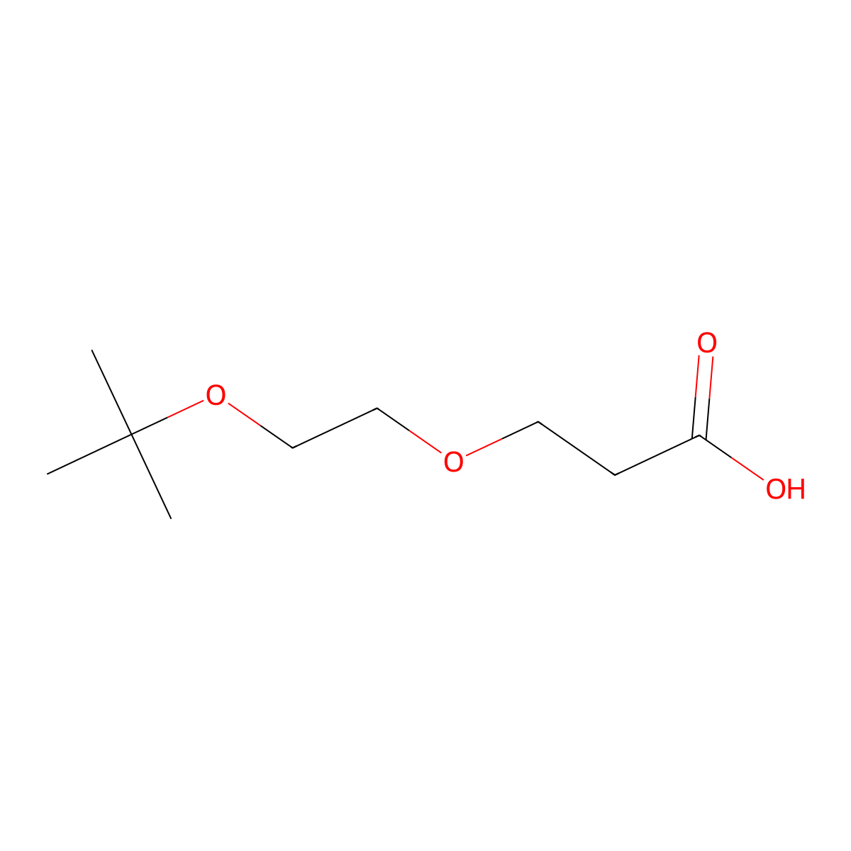 3-[2-(Tert-butoxy)ethoxy]propanoic acid molecular structure, CAS 1565663-44-6