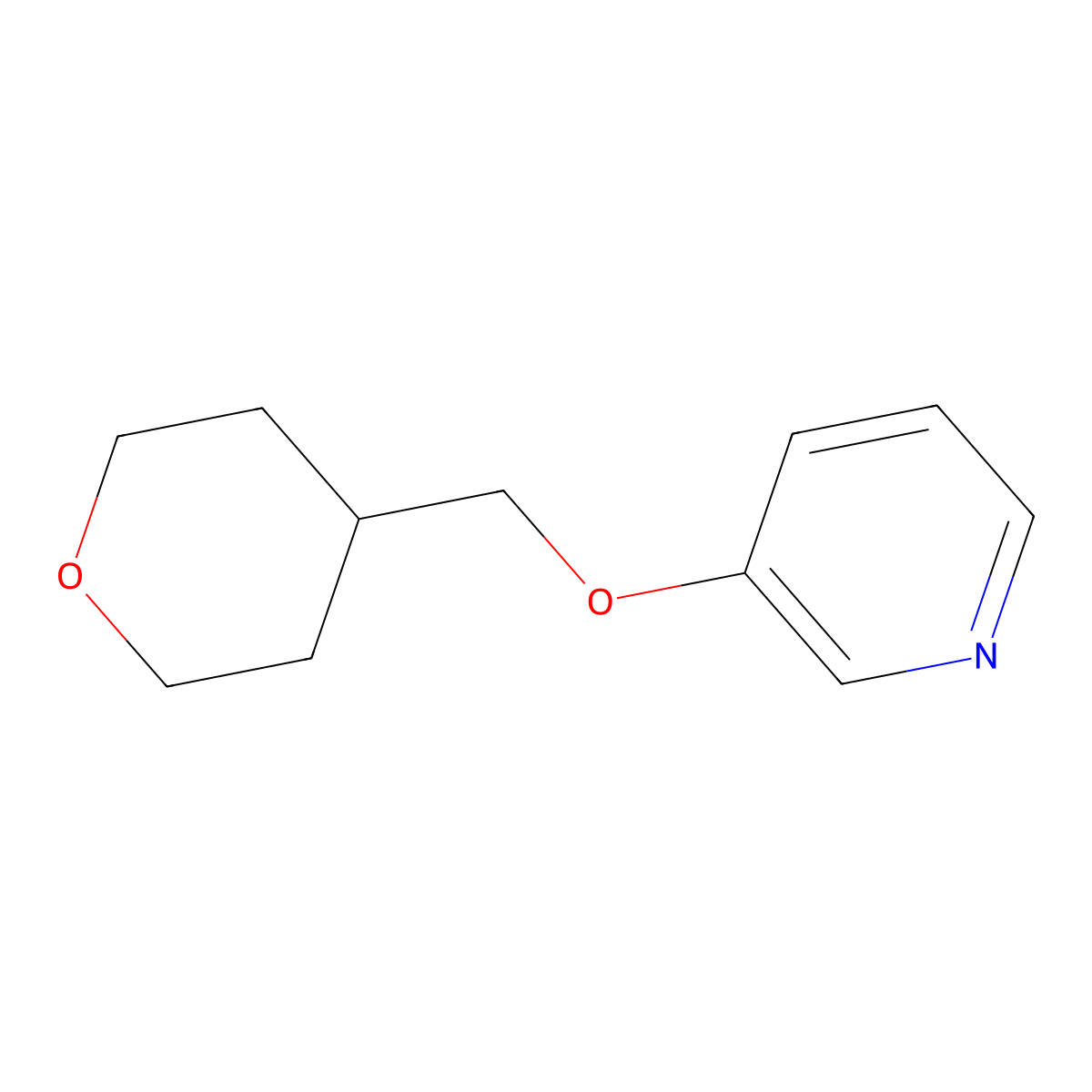 3-[(Oxan-4-yl)methoxy]pyridine molecular structure, CAS 1565664-53-0