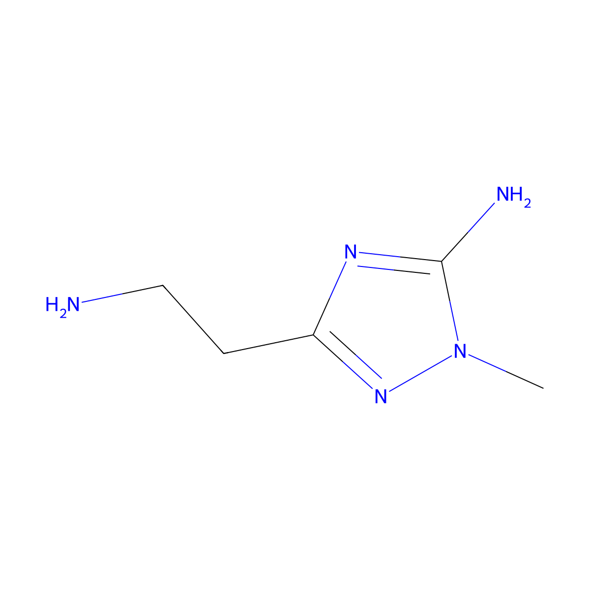 3-(2-aminoethyl)-1-methyl-1H-1,2,4-triazol-5-amine molecular structure, CAS 1565665-67-9