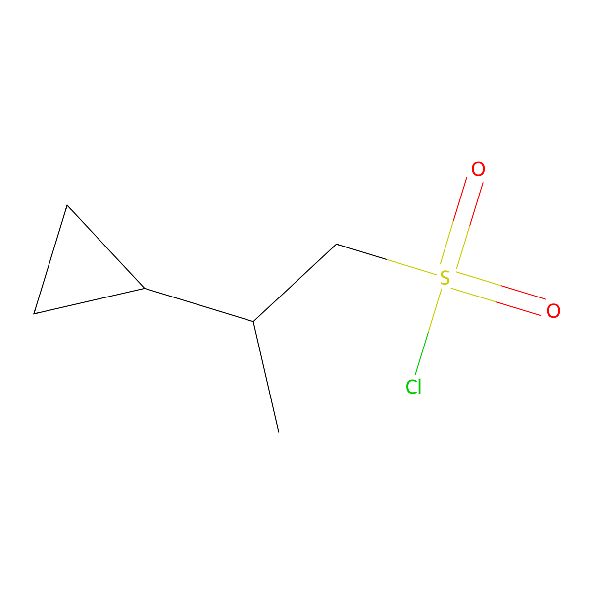 2-Cyclopropylpropane-1-sulfonyl chloride molecular structure, CAS 1565675-37-7