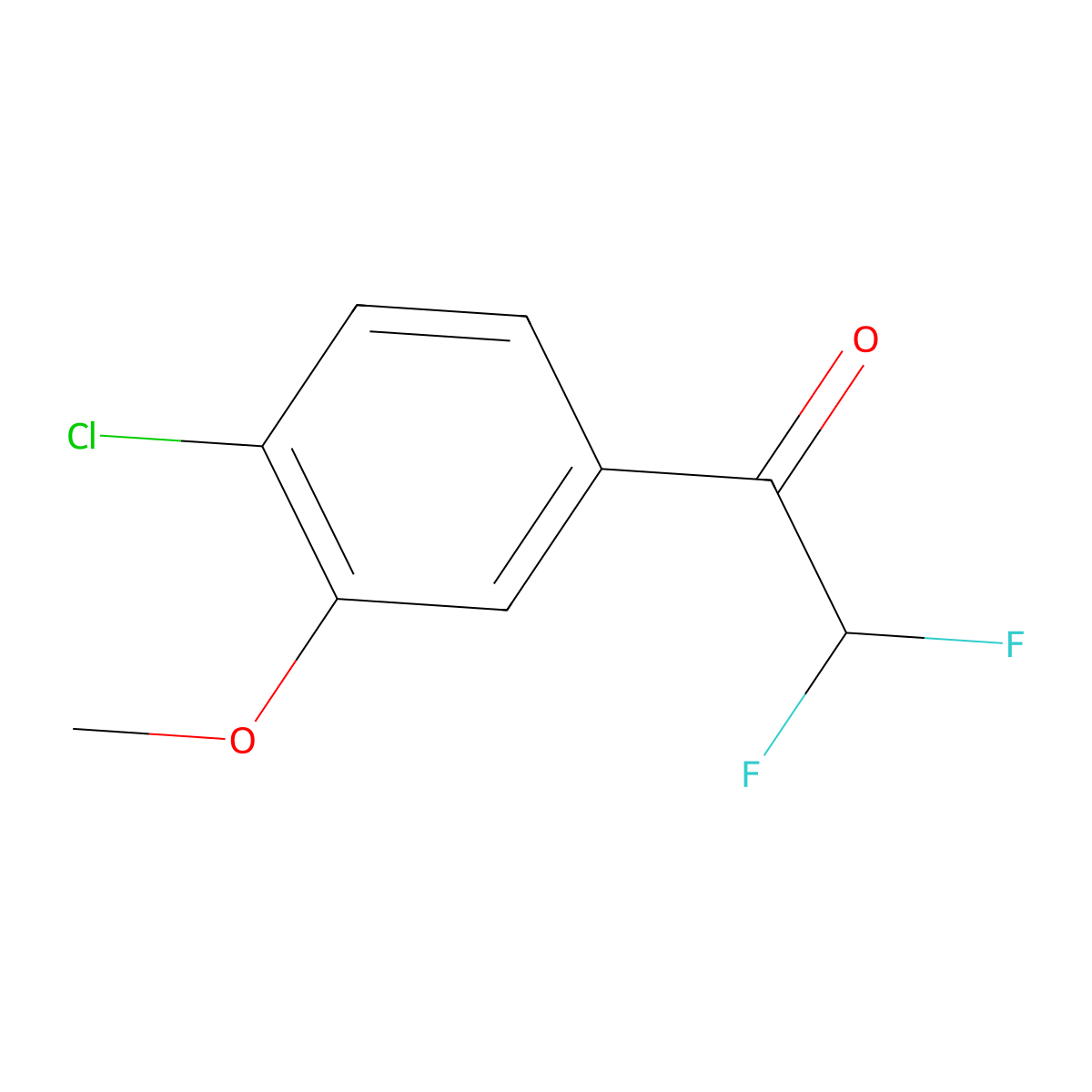 1-(4-Chloro-3-methoxyphenyl)-2,2-difluoroethanone molecular structure, CAS 1565686-07-8