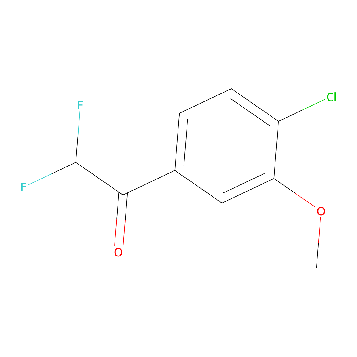 1-(4-Chloro-3-methoxyphenyl)-2,2-difluoroethanone molecular structure, CAS 1565686-07-8