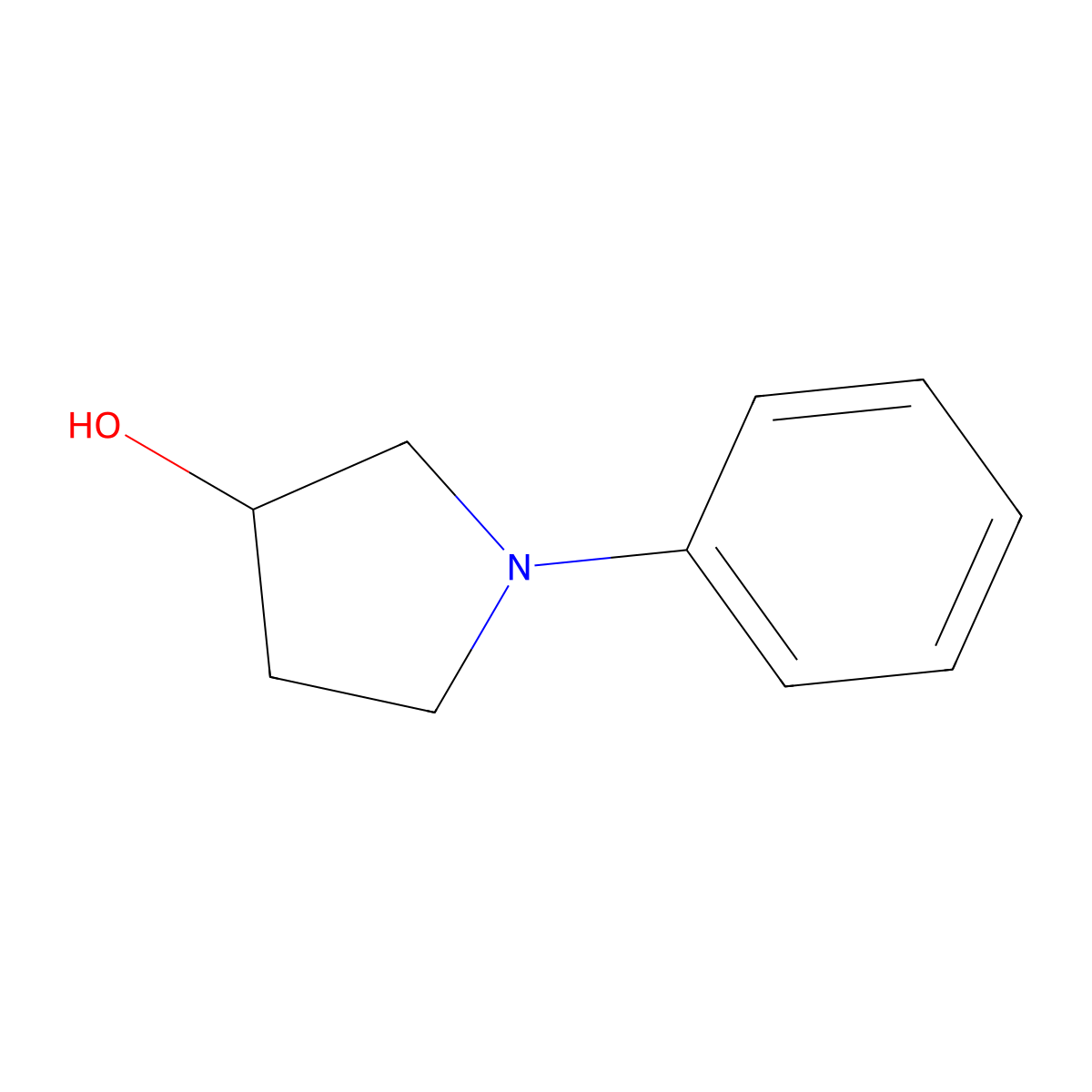 (R)-1-Phenylpyrrolidin-3-ol molecular structure, CAS 156569-03-8