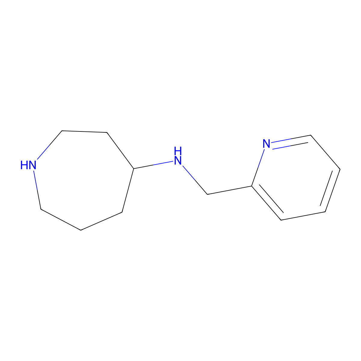 N-[(pyridin-2-yl)methyl]azepan-4-amine molecular structure, CAS 1565695-79-5