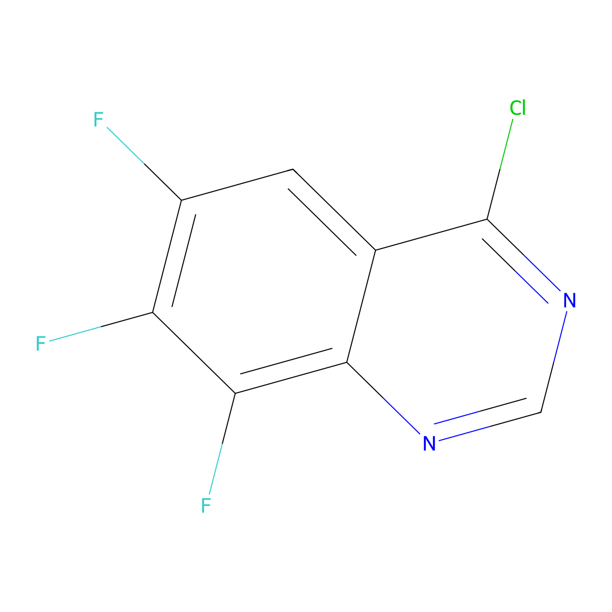 4-Chloro-6,7,8-trifluoroquinazoline molecular structure, CAS 1565698-08-9