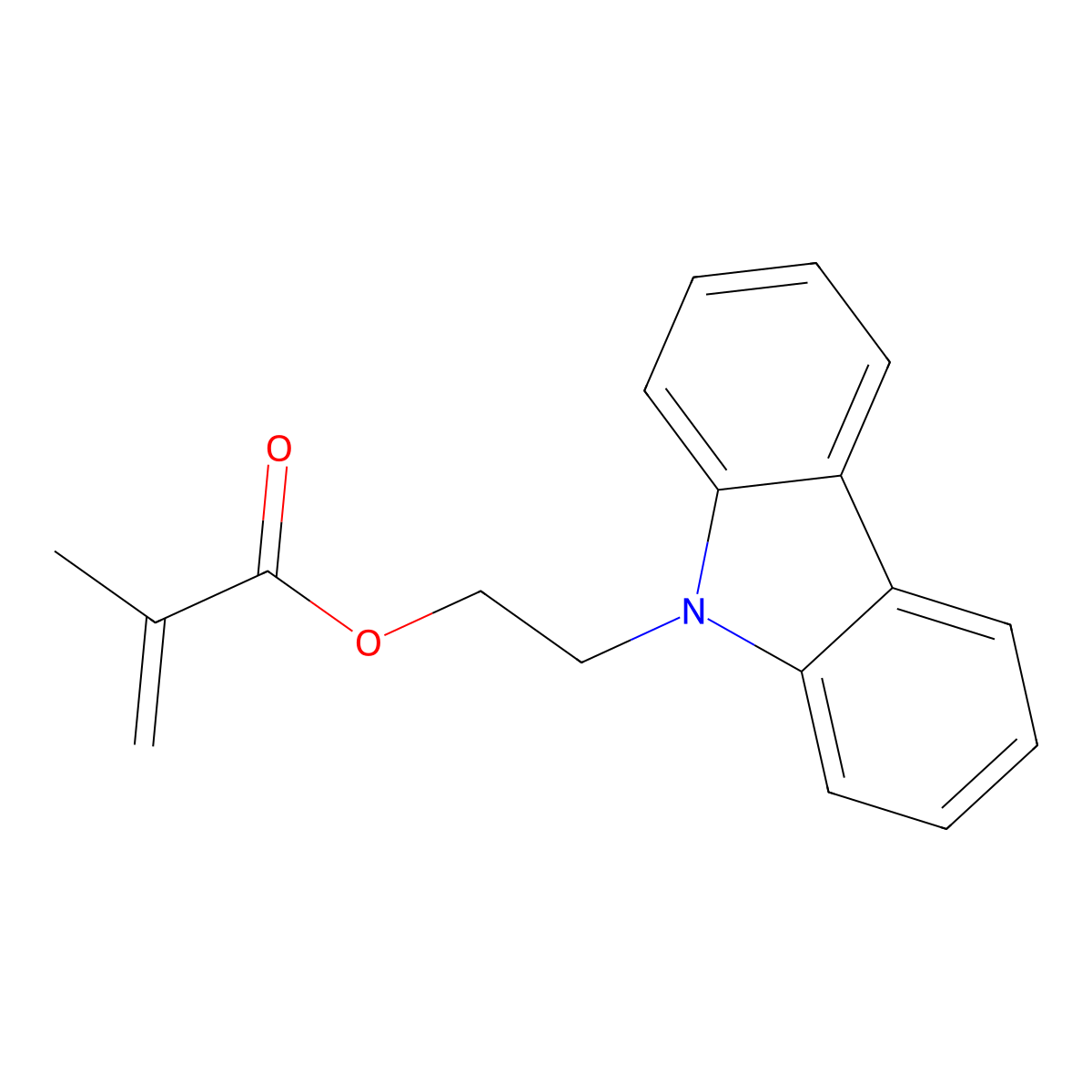 2-(9H-Carbazol-9-yl)ethyl methacrylate molecular structure, CAS 15657-91-7