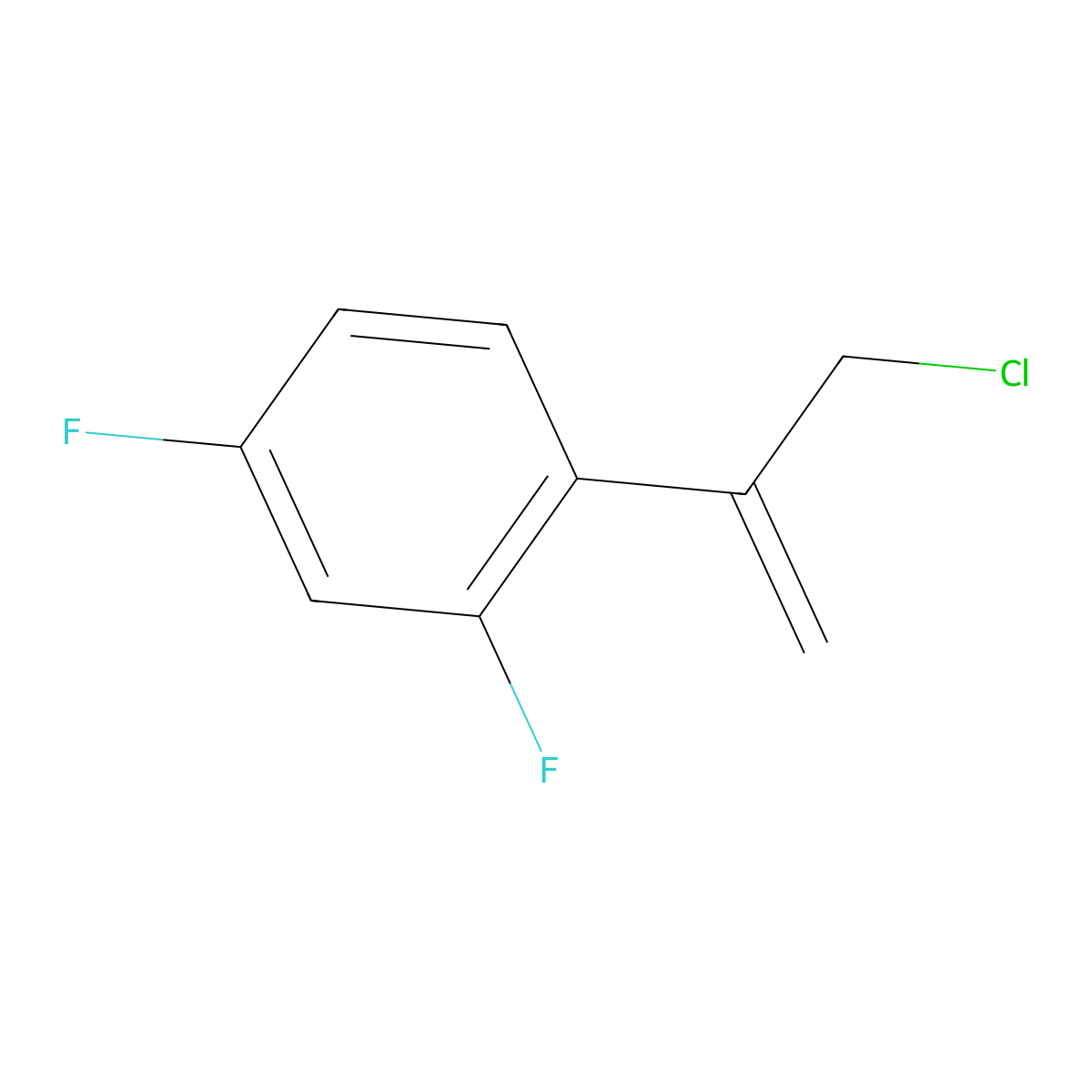1-(3-Chloroprop-1-en-2-yl)-2,4-difluorobenzene molecular structure, CAS 156570-10-4
