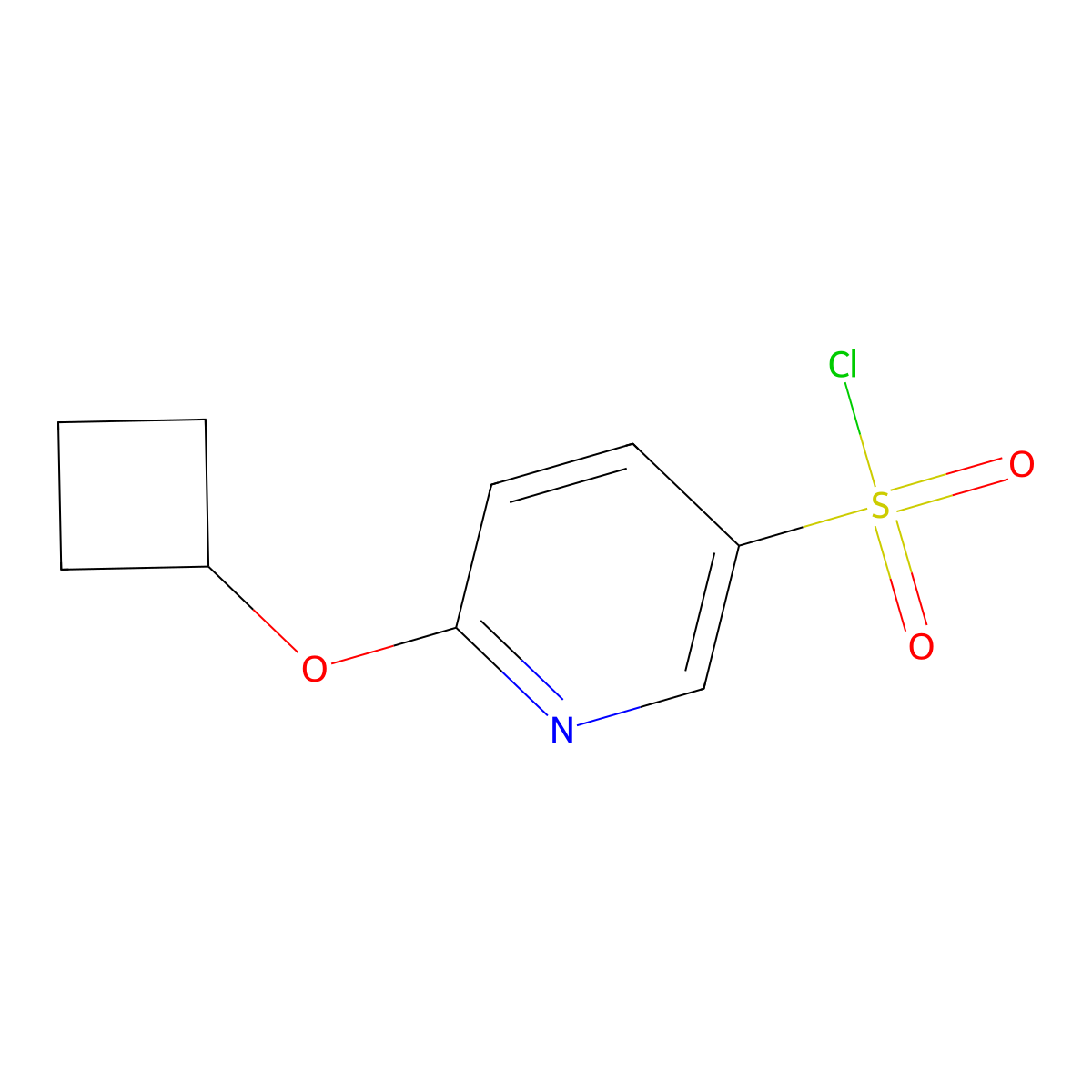 6-Cyclobutoxypyridine-3-sulfonyl chloride molecular structure, CAS 1565701-45-2