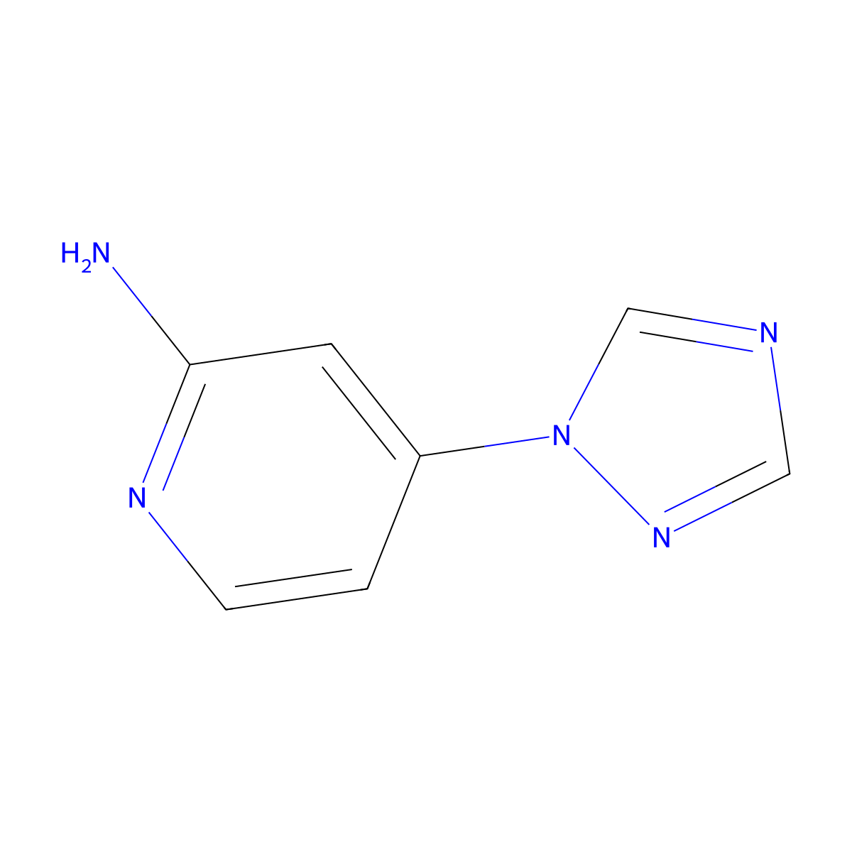 4-(1H-1,2,4-triazol-1-yl)pyridin-2-amine molecular structure, CAS 1565705-13-6