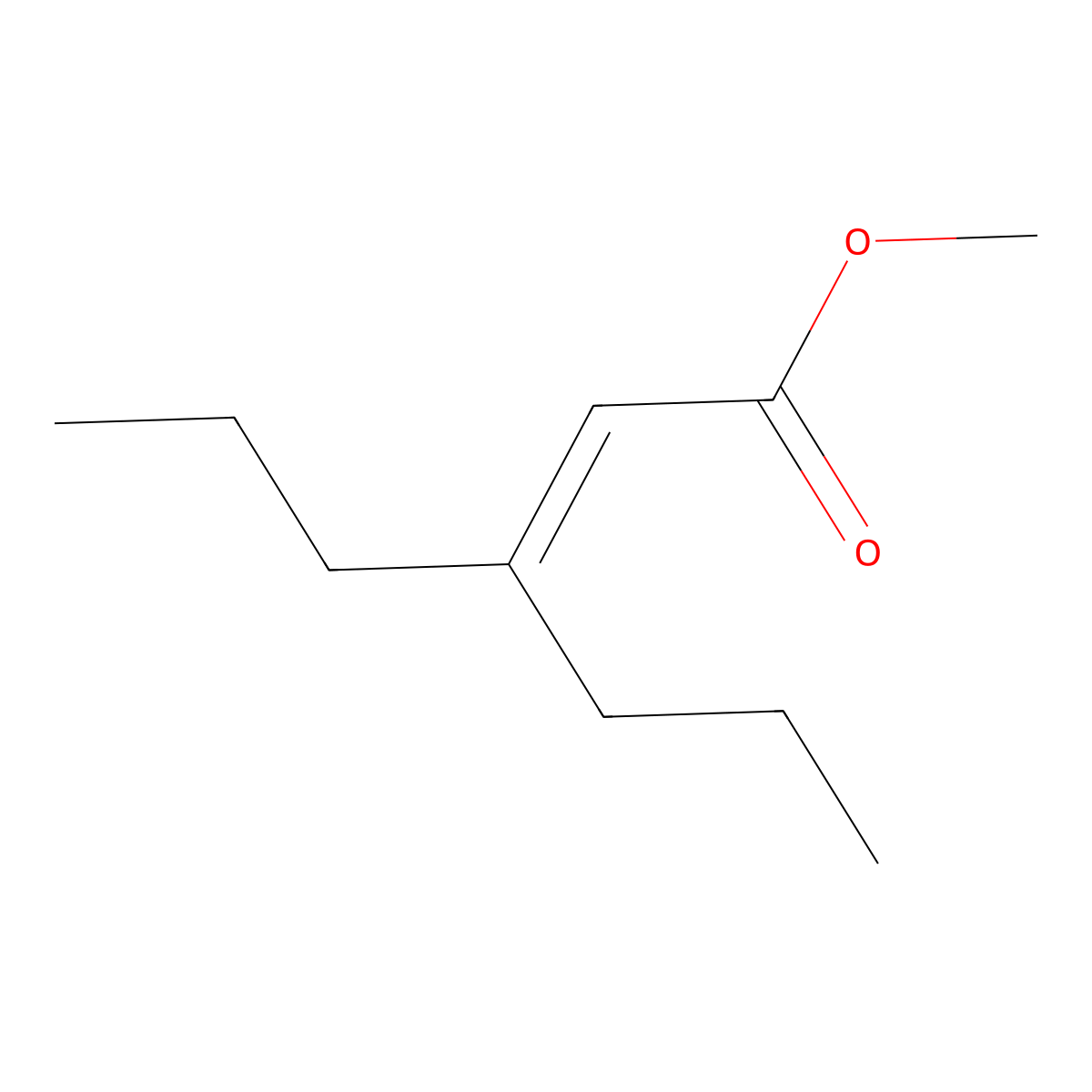 Methyl 3-propylhex-2-enoate molecular structure, CAS 156572-89-3