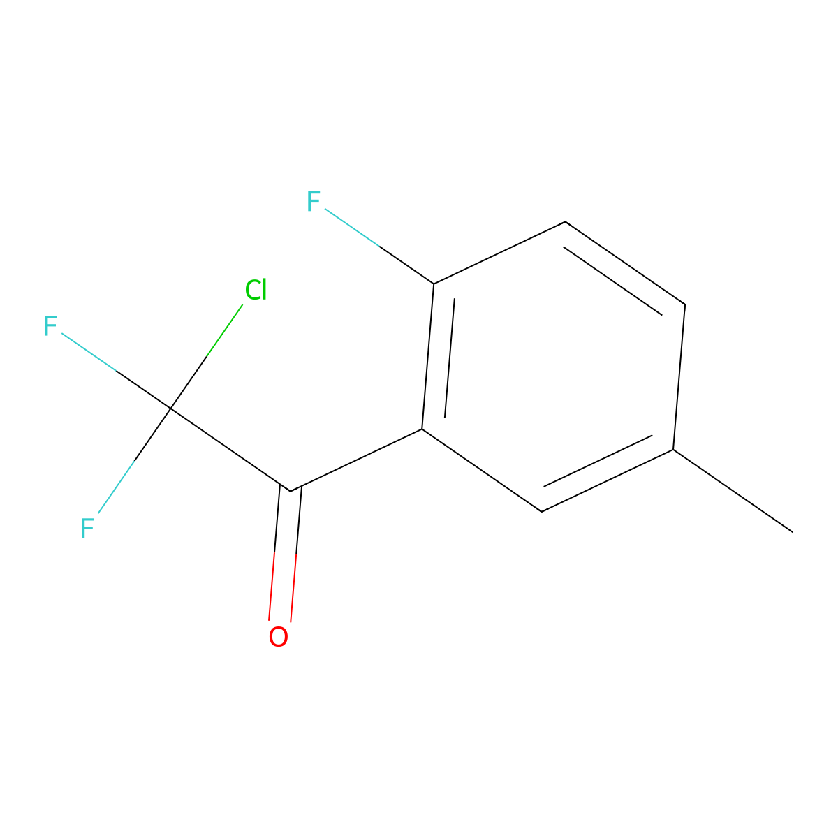 2-Chloro-2,2-difluoro-1-(2-fluoro-5-methylphenyl)ethanone molecular structure, CAS 1565720-40-2