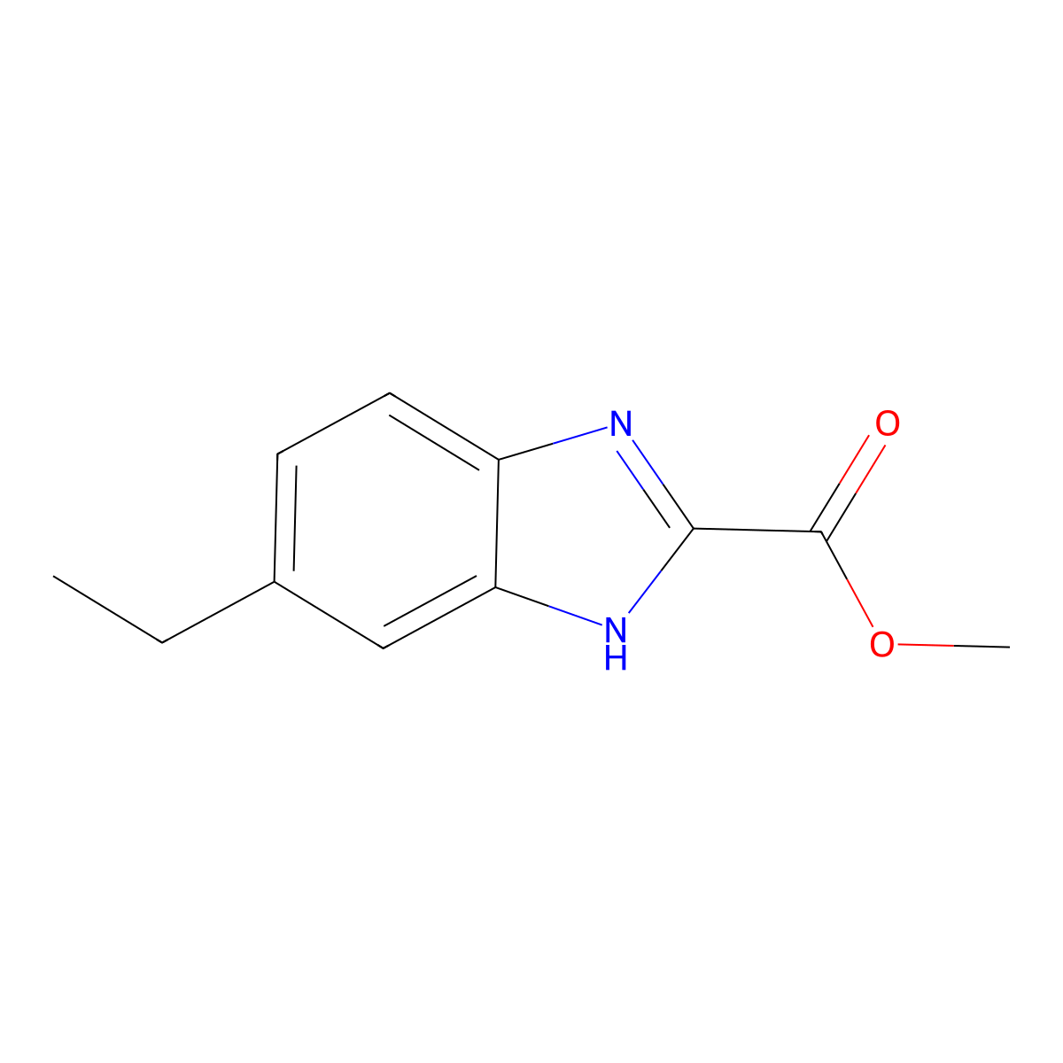 Methyl 6-ethyl-1H-benzo[d]imidazole-2-carboxylate molecular structure, CAS 1565720-53-7