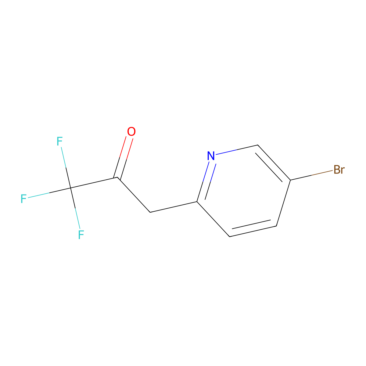 3-(5-Bromopyridin-2-yl)-1,1,1-trifluoropropan-2-one molecular structure, CAS 1565720-83-3