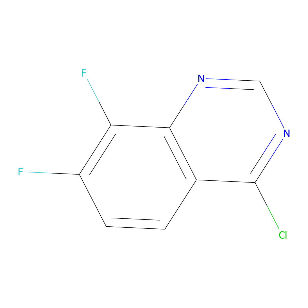 4-Chloro-7,8-difluoroquinazoline molecular structure, CAS 1565726-62-6