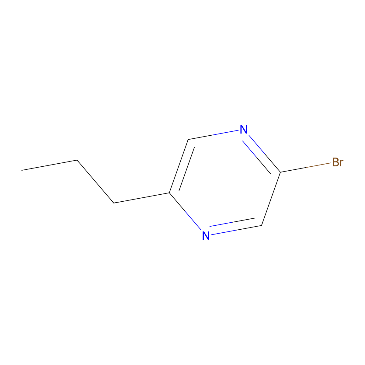 2-Bromo-5-propylpyrazine molecular structure, CAS 156573-08-9