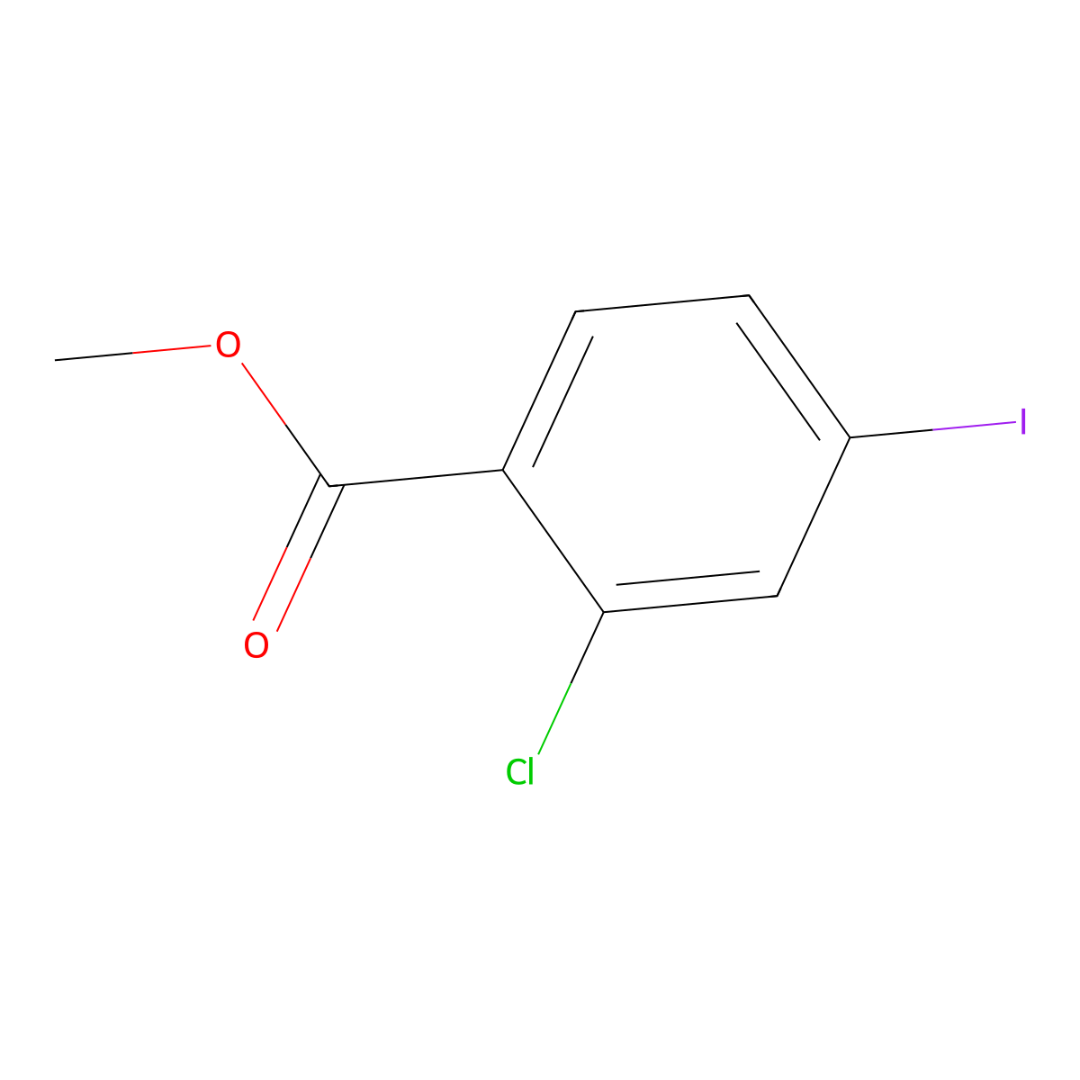 Methyl 2-chloro-4-iodobenzoate molecular structure, CAS 156573-32-9