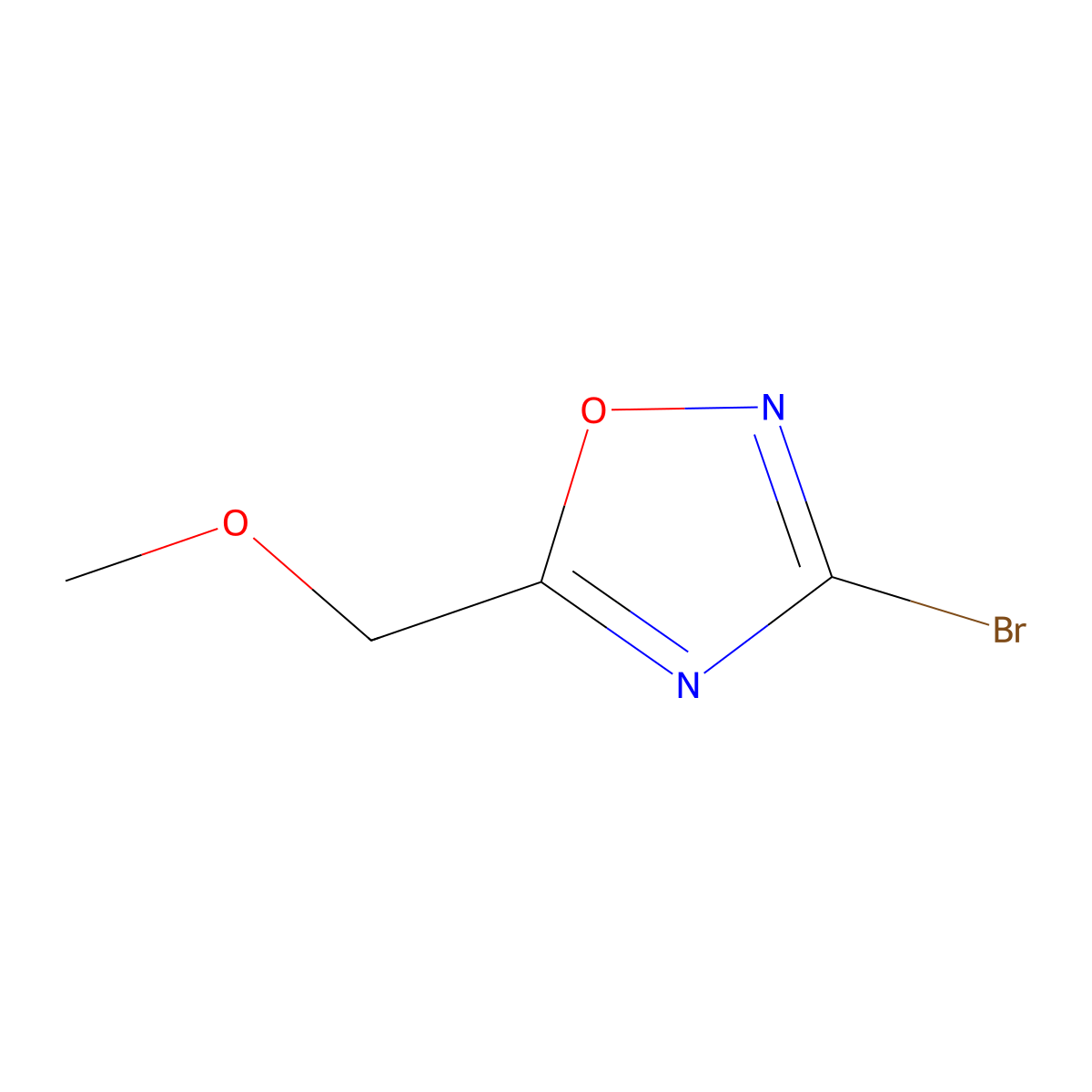 1,2,4-Oxadiazole, 3-bromo-5-(methoxymethyl)- molecular structure, CAS 1565735-32-1