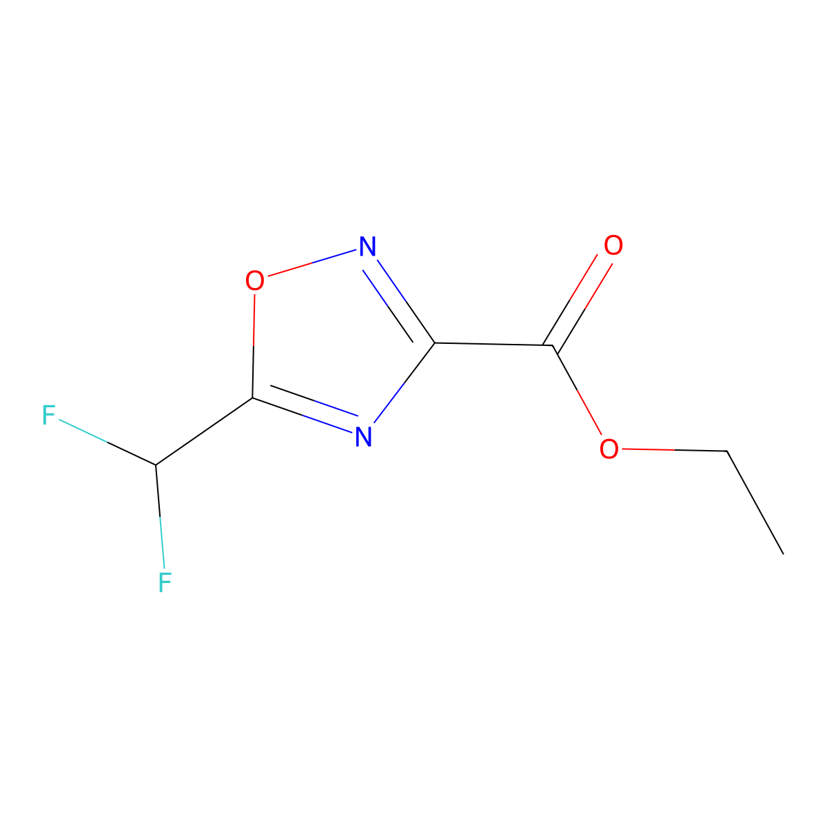 Ethyl 5-(difluoromethyl)-1,2,4-oxadiazole-3-carboxylate molecular structure, CAS 1565741-94-7