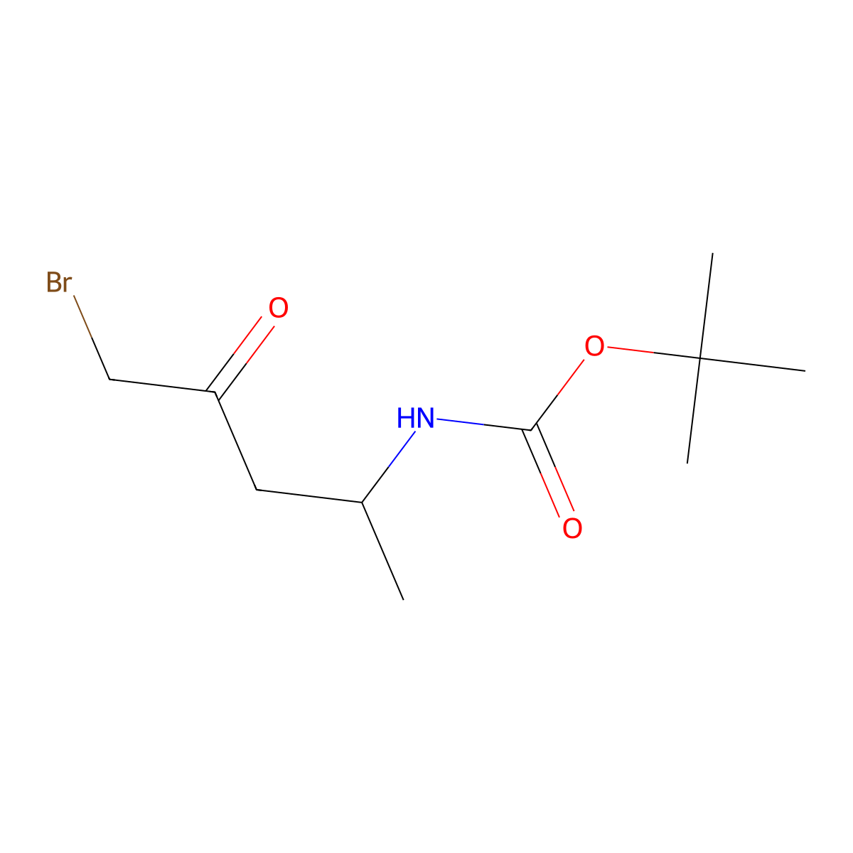 tert-butyl N-(5-bromo-4-oxopentan-2-yl)carbamate molecular structure, CAS 1565744-06-0
