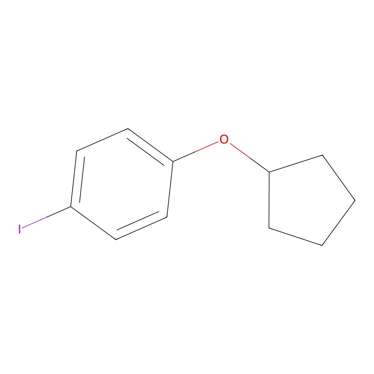 1-(Cyclopentyloxy)-4-iodobenzene molecular structure, CAS 156575-20-1