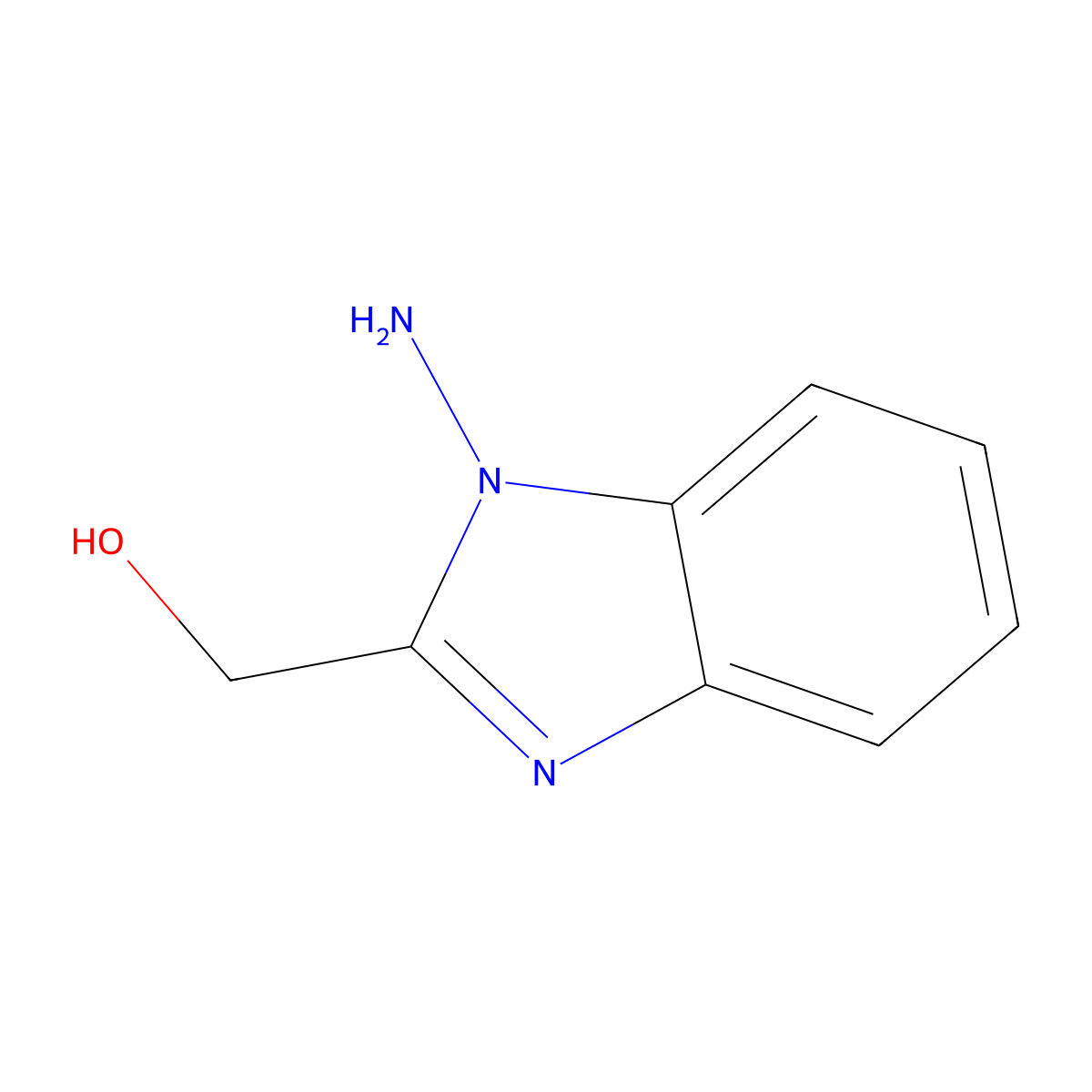 (1-Amino-1H-benzimidazol-2-yl)methanol molecular structure, CAS 156576-15-7