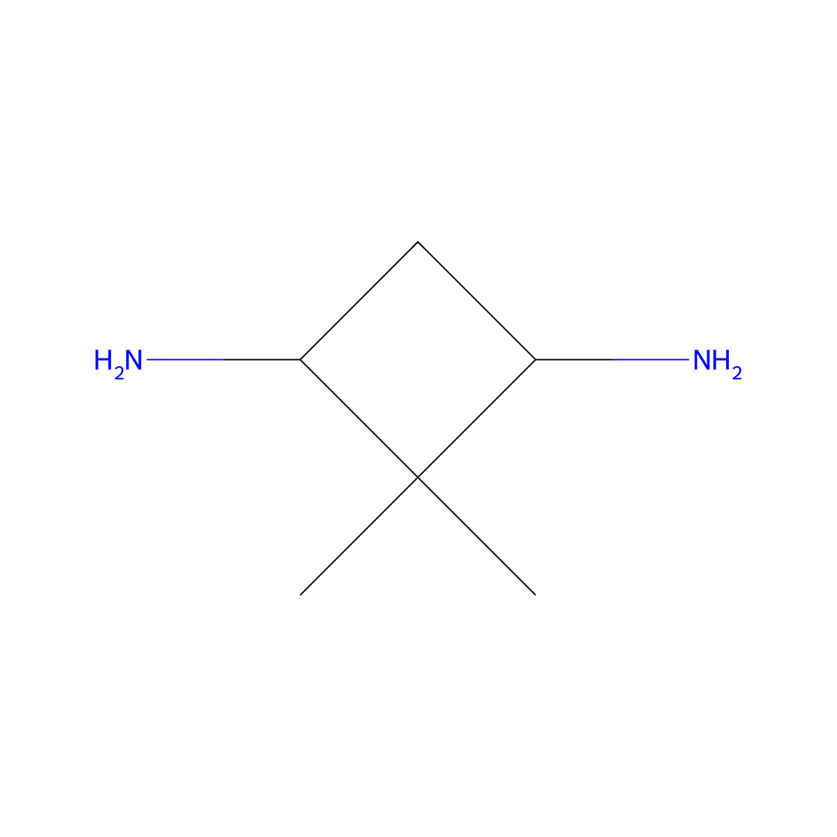 2,2-Dimethylcyclobutane-1,3-diamine molecular structure, CAS 15658-03-4