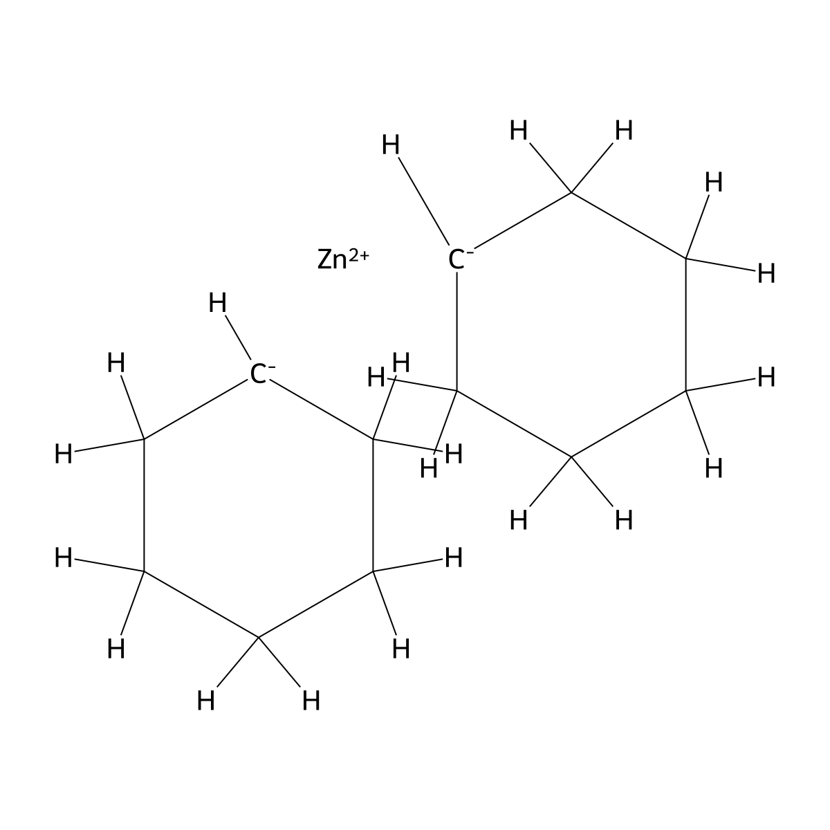 Zinc, dicyclohexyl- molecular structure, CAS 15658-08-9