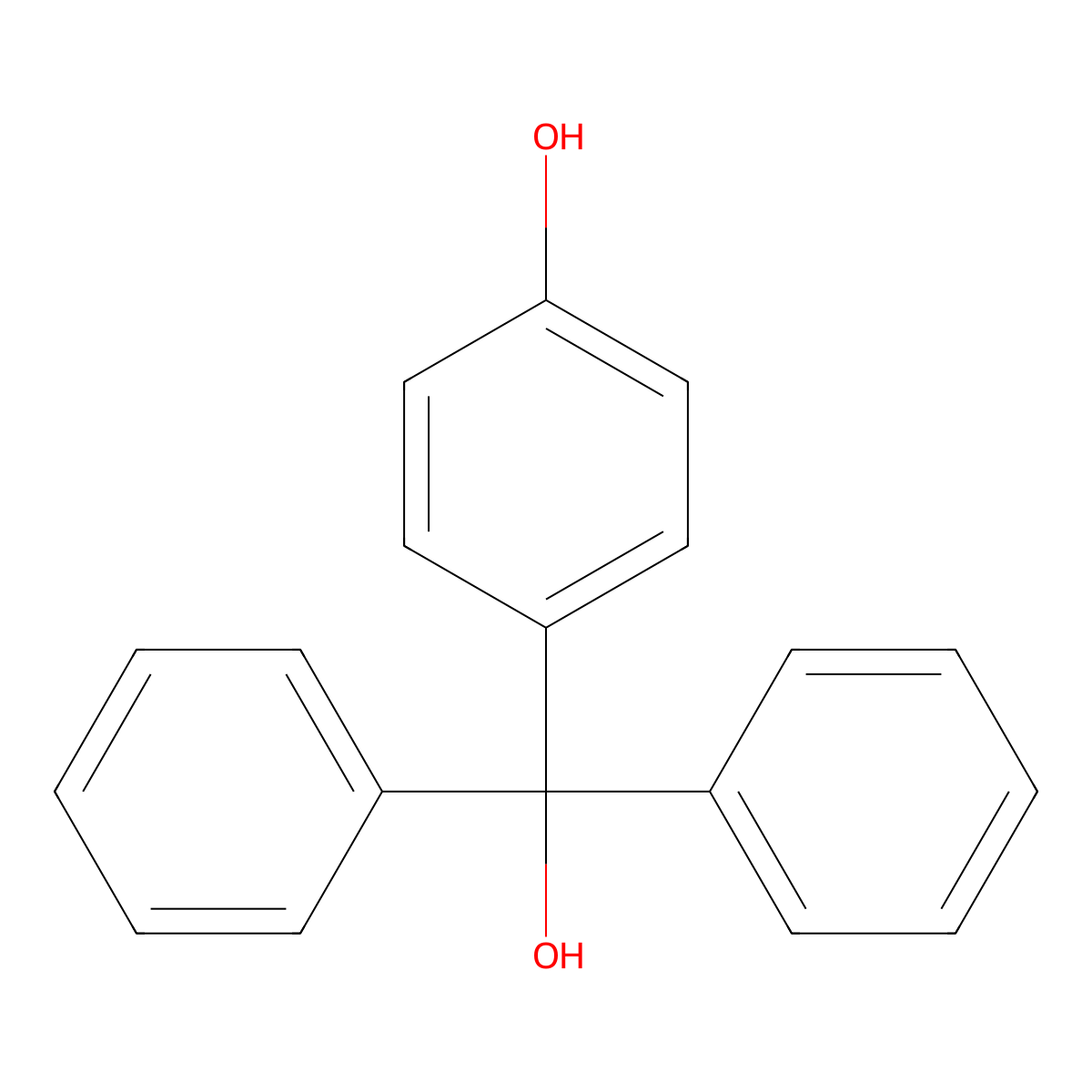 (4-Hydroxyphenyl)diphenylmethanol molecular structure, CAS 15658-11-4
