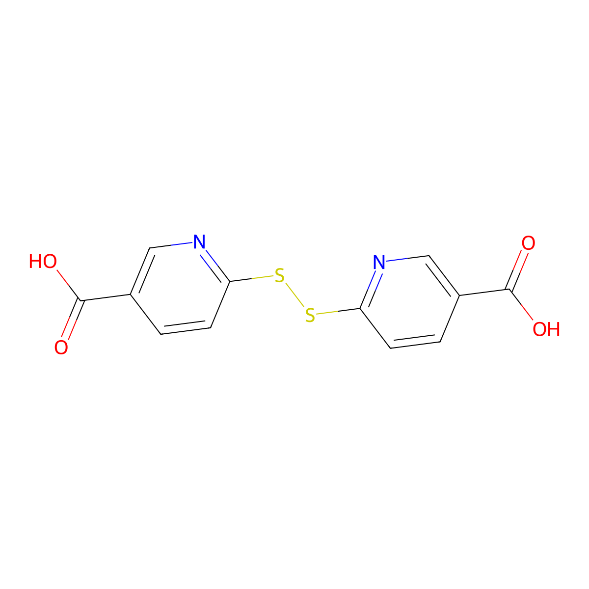 6,6'-Dithiodinicotinic acid molecular structure, CAS 15658-35-2