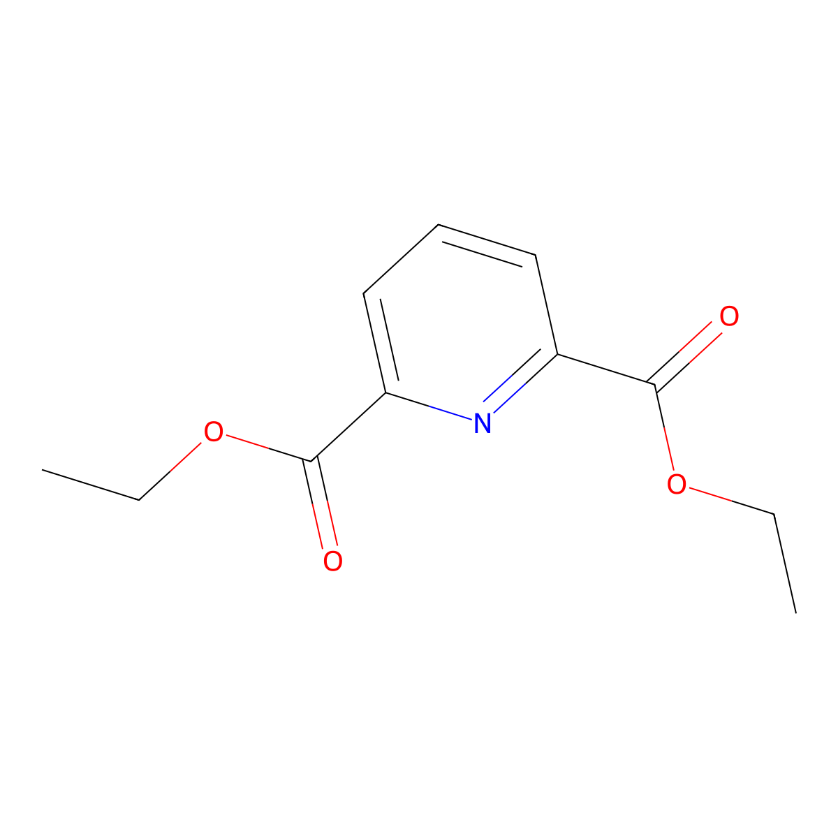 Diethyl dipicolinate molecular structure, CAS 15658-60-3