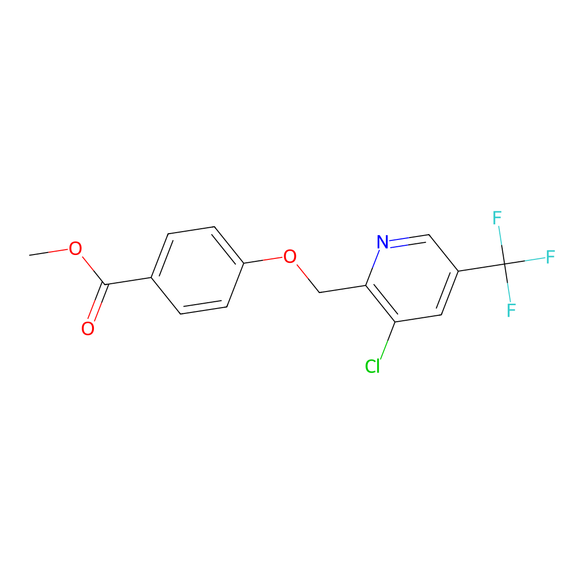 Methyl 4-{[3-chloro-5-(trifluoromethyl)pyridin-2-yl]methoxy}benzoate molecular structure, CAS 1565827-80-6