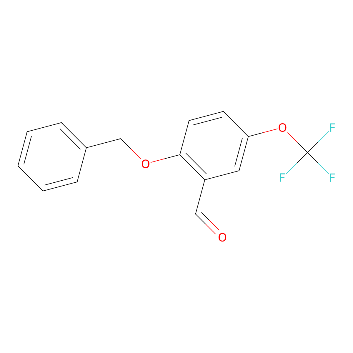 2-Benzyloxy-5-trifluoromethoxy-benzaldehyde molecular structure, CAS 1565828-95-6