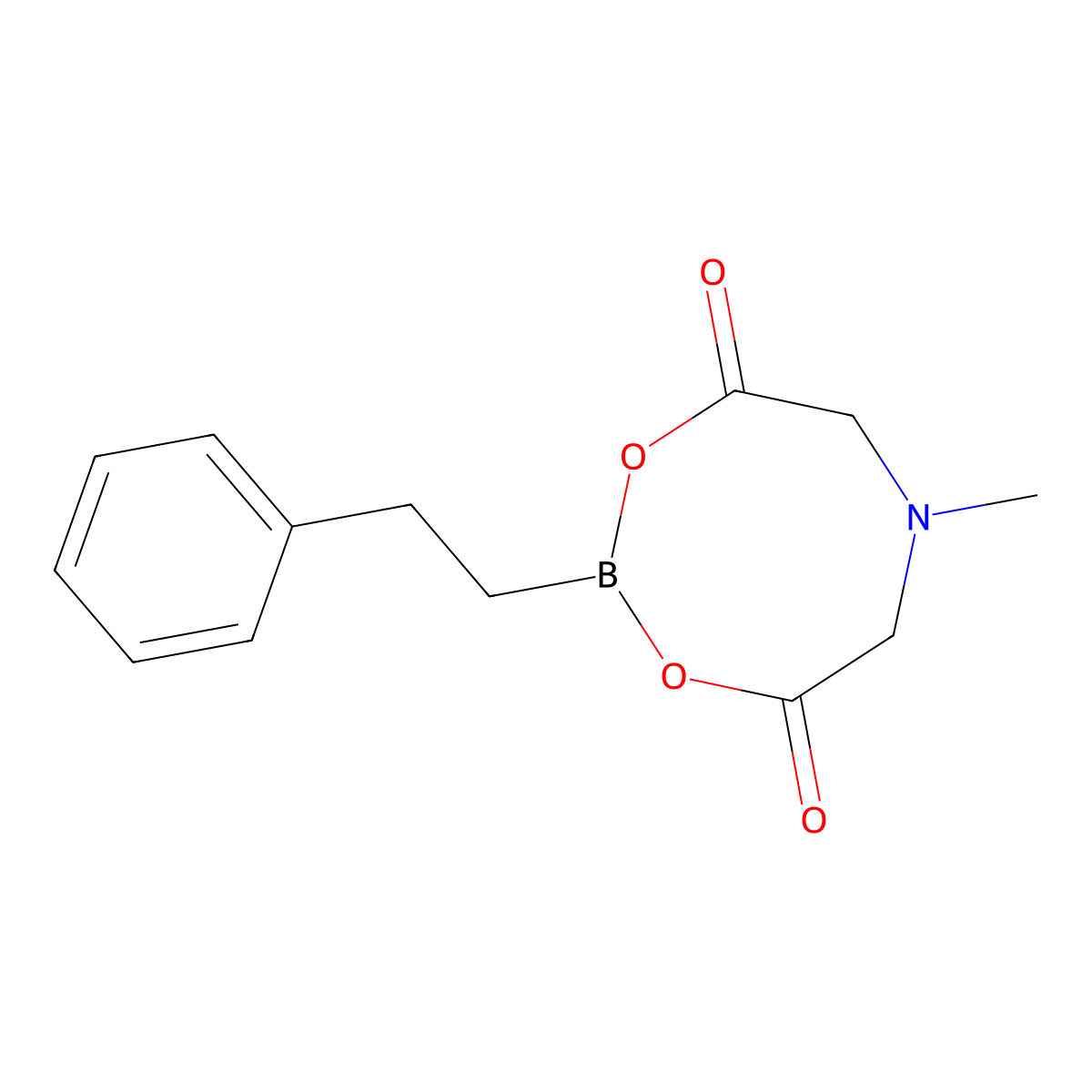 Phenethylboronic acid MIDA ester molecular structure, CAS 1565829-30-2