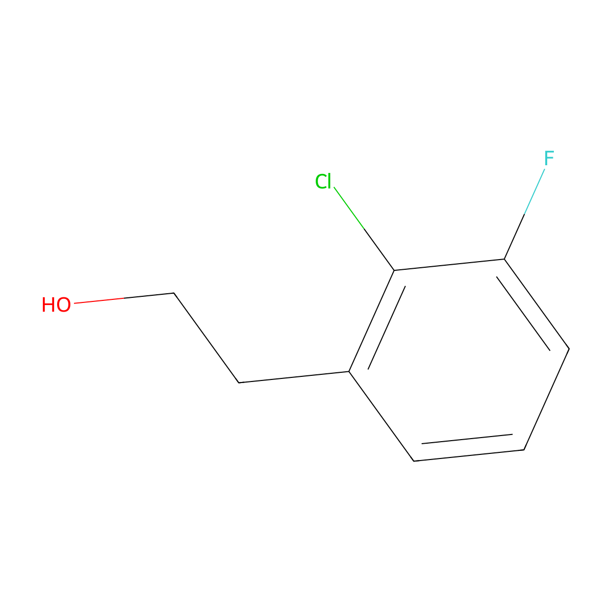 2-(2-Chloro-3-fluorophenyl)ethan-1-ol molecular structure, CAS 1565833-87-5