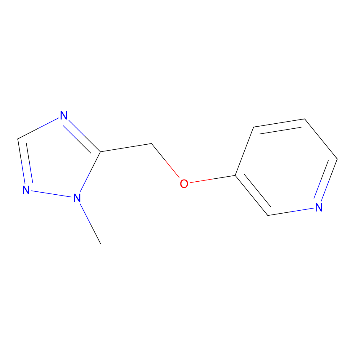 3-[(1-methyl-1H-1,2,4-triazol-5-yl)methoxy]pyridine molecular structure, CAS 1565834-07-2