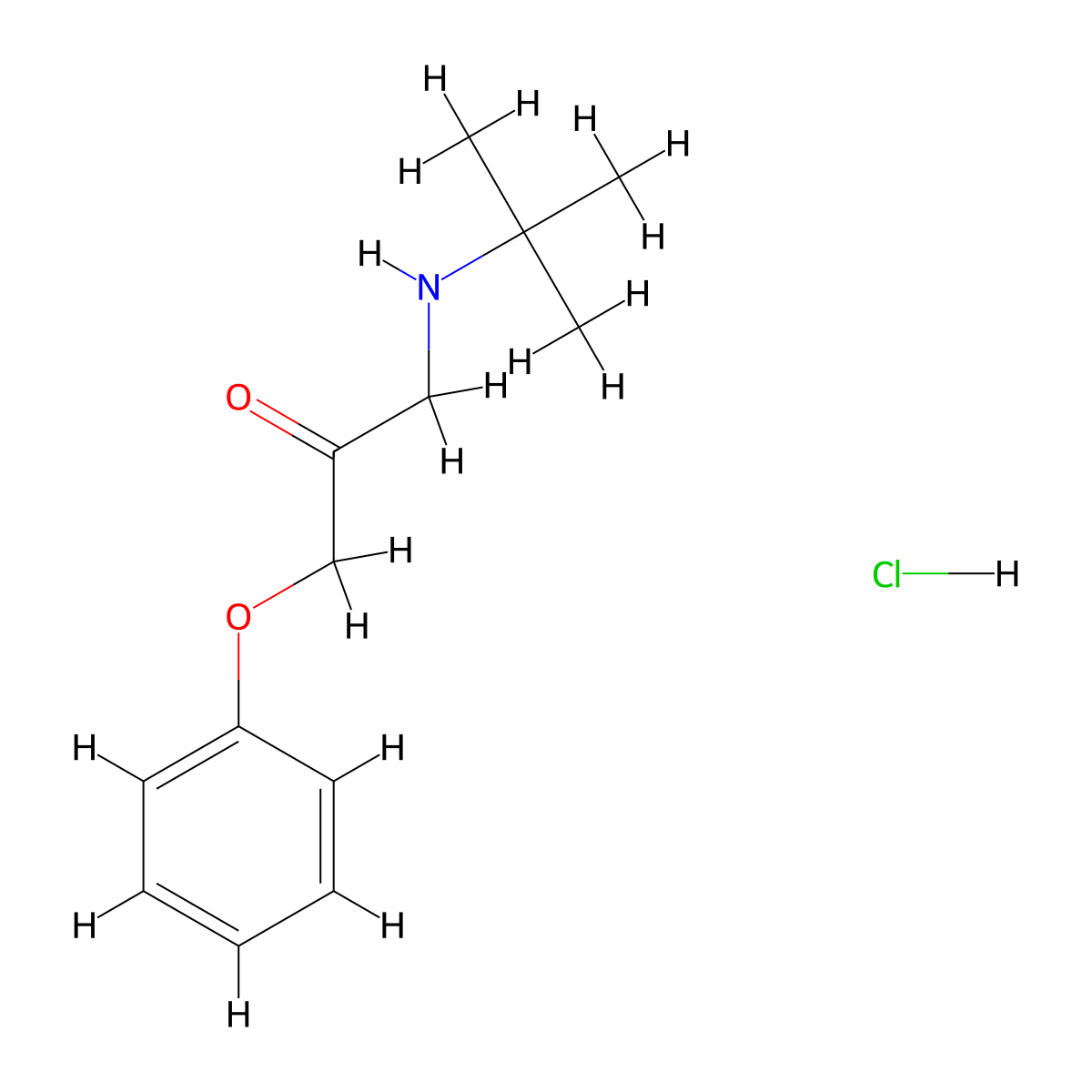 Tert-butyl(2-oxo-3-phenoxypropyl)amine hydrochloride molecular structure, CAS 1565845-70-6