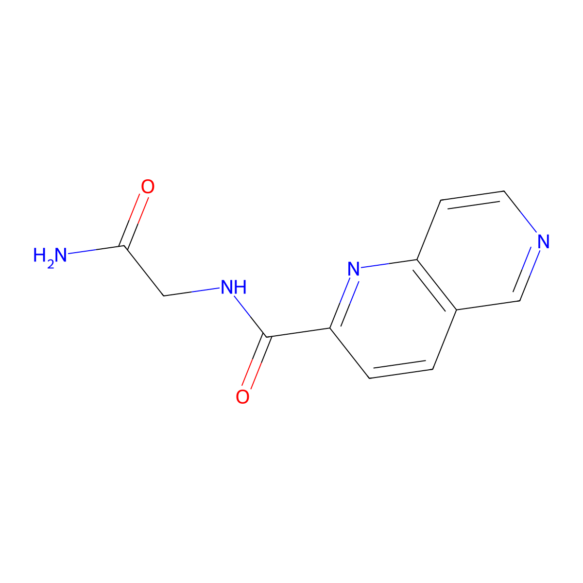 2-(1,6-Naphthyridin-2-ylformamido)acetamide molecular structure, CAS 1565845-71-7