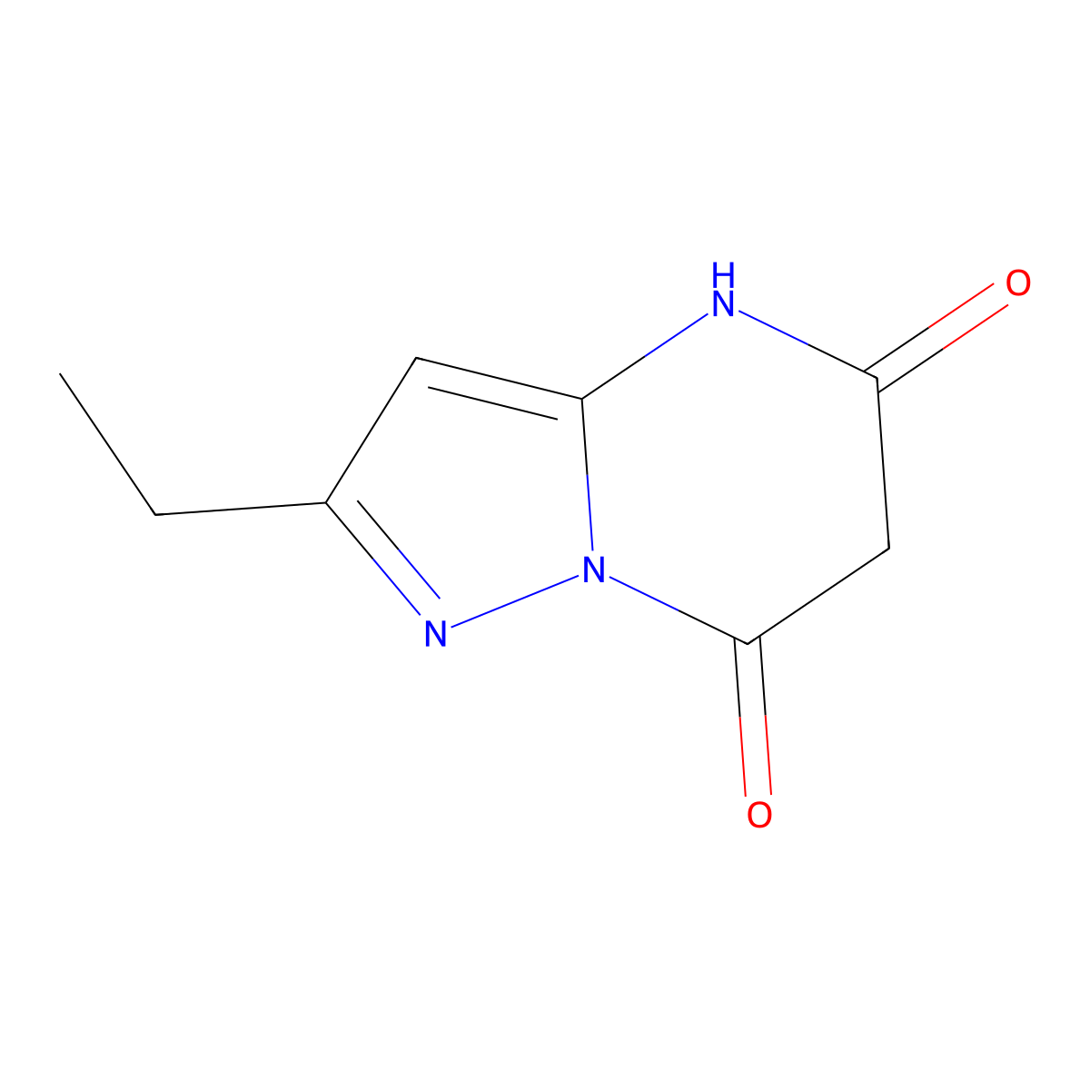 2-Ethyl-4H,5H,6H,7H-pyrazolo[1,5-A]pyrimidine-5,7-dione molecular structure, CAS 1565855-43-7