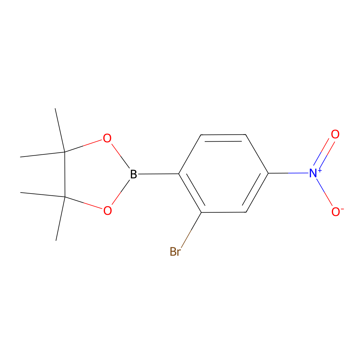 2-(2-Bromo-4-nitrophenyl)-4,4,5,5-tetramethyl-1,3,2-dioxaborolane molecular structure, CAS 1565857-67-1