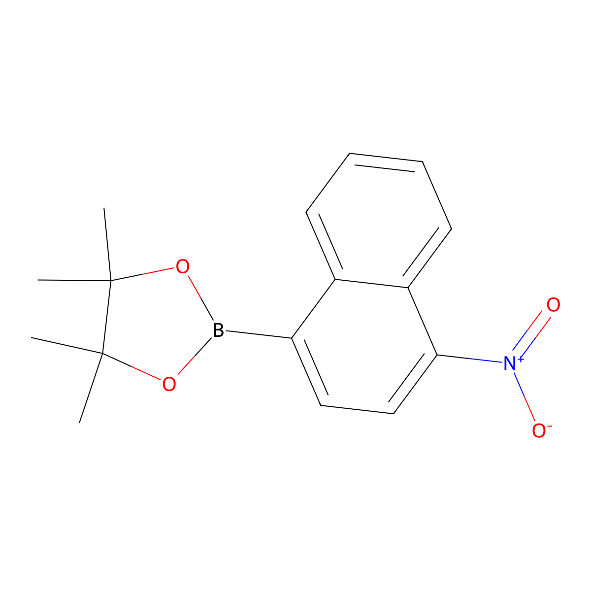 4,4,5,5-Tetramethyl-2-(4-nitro-1-naphthalenyl)-1,3,2-dioxaborolane molecular structure, CAS 1565857-69-3