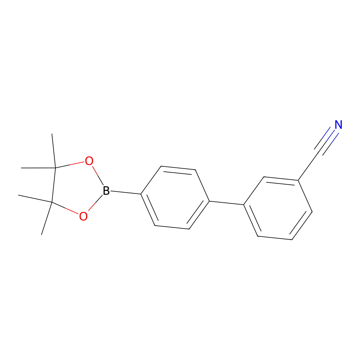4'-(4,4,5,5-Tetramethyl-1,3,2-dioxaborolan-2-yl)-[1,1'-biphenyl]-3-carbonitrile molecular structure, CAS 1565857-82-0